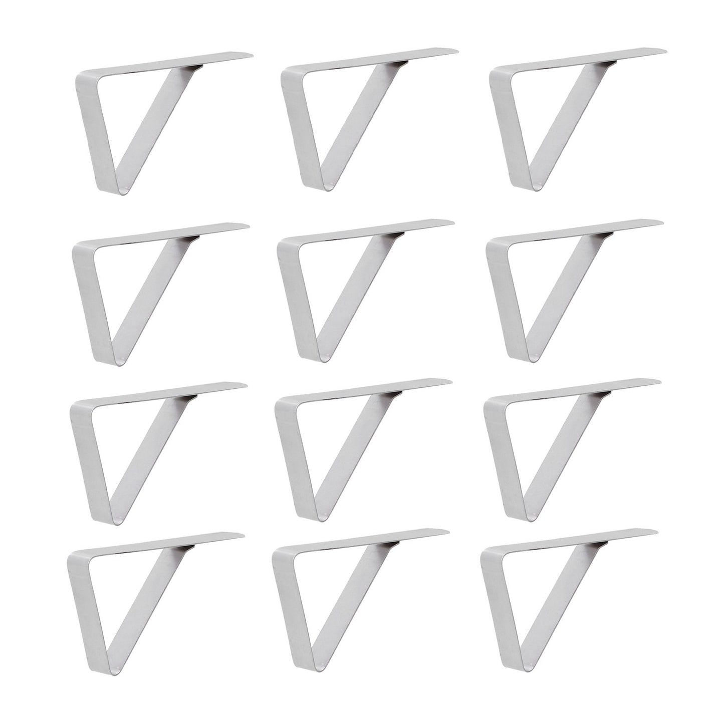 12Pcs Tablecloth Clip Stainless Steel Triangle Tablecloth Garden Dining Table Tablecloth Clip Picnics Restaurants