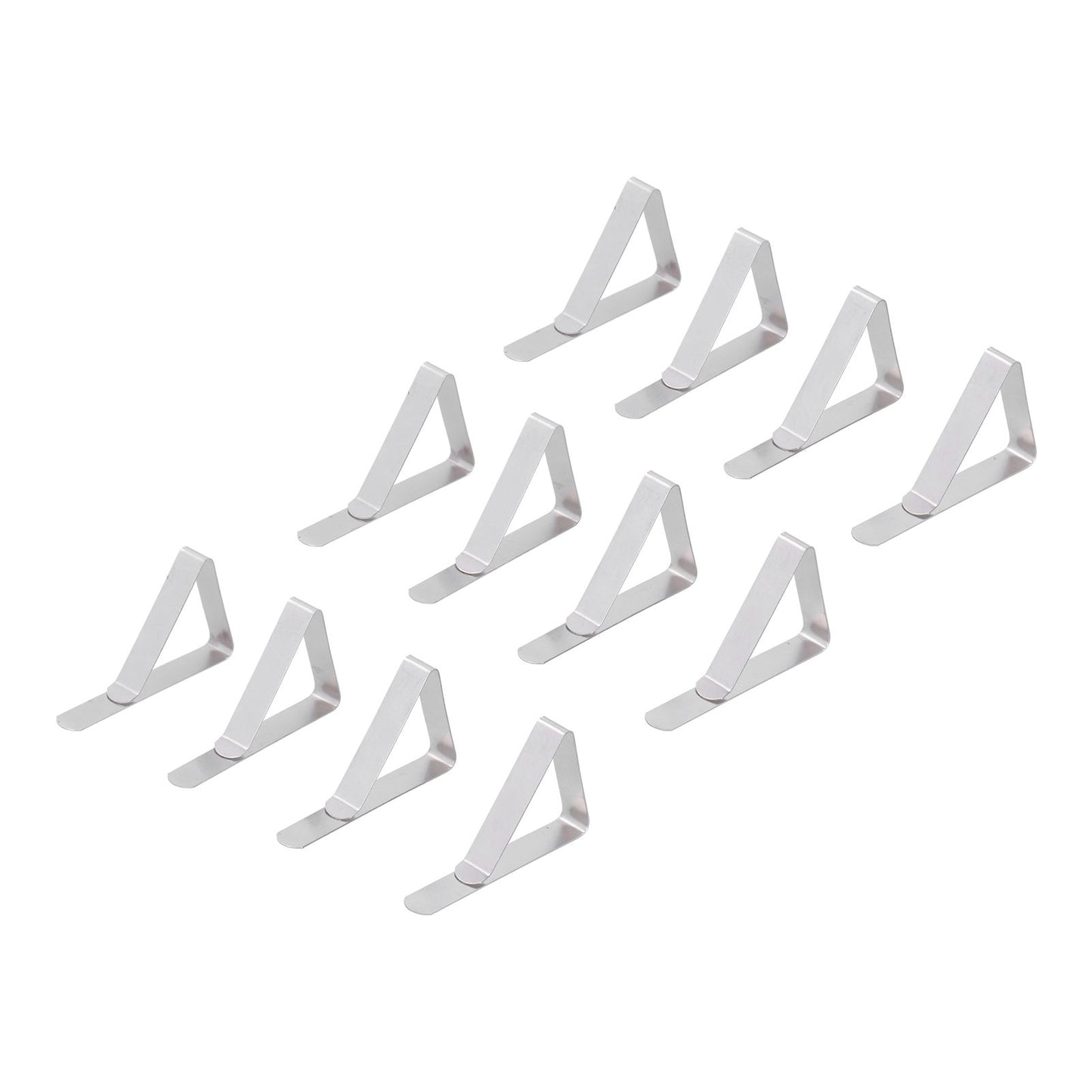 12Pcs Tablecloth Clip Stainless Steel Triangle Tablecloth Garden Dining Table Tablecloth Clip Picnics Restaurants