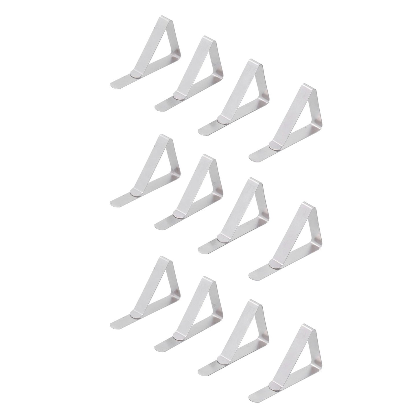 12Pcs Tablecloth Clip Stainless Steel Triangle Tablecloth Garden Dining Table Tablecloth Clip Picnics Restaurants