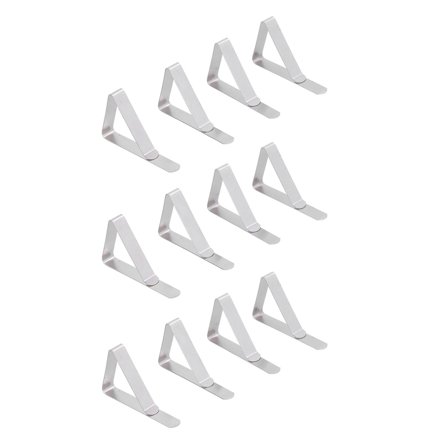 12Pcs Tablecloth Clip Stainless Steel Triangle Tablecloth Garden Dining Table Tablecloth Clip Picnics Restaurants