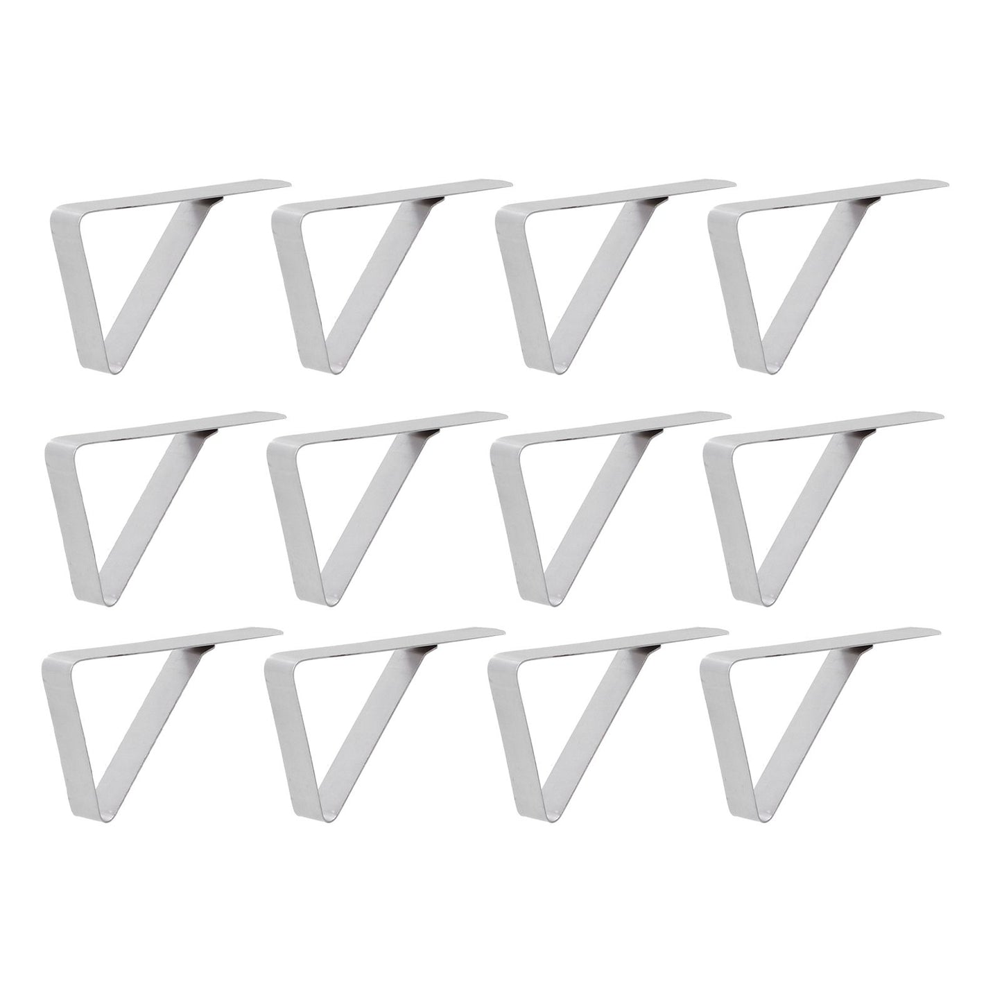 12Pcs Tablecloth Clip Stainless Steel Triangle Tablecloth Garden Dining Table Tablecloth Clip Picnics Restaurants
