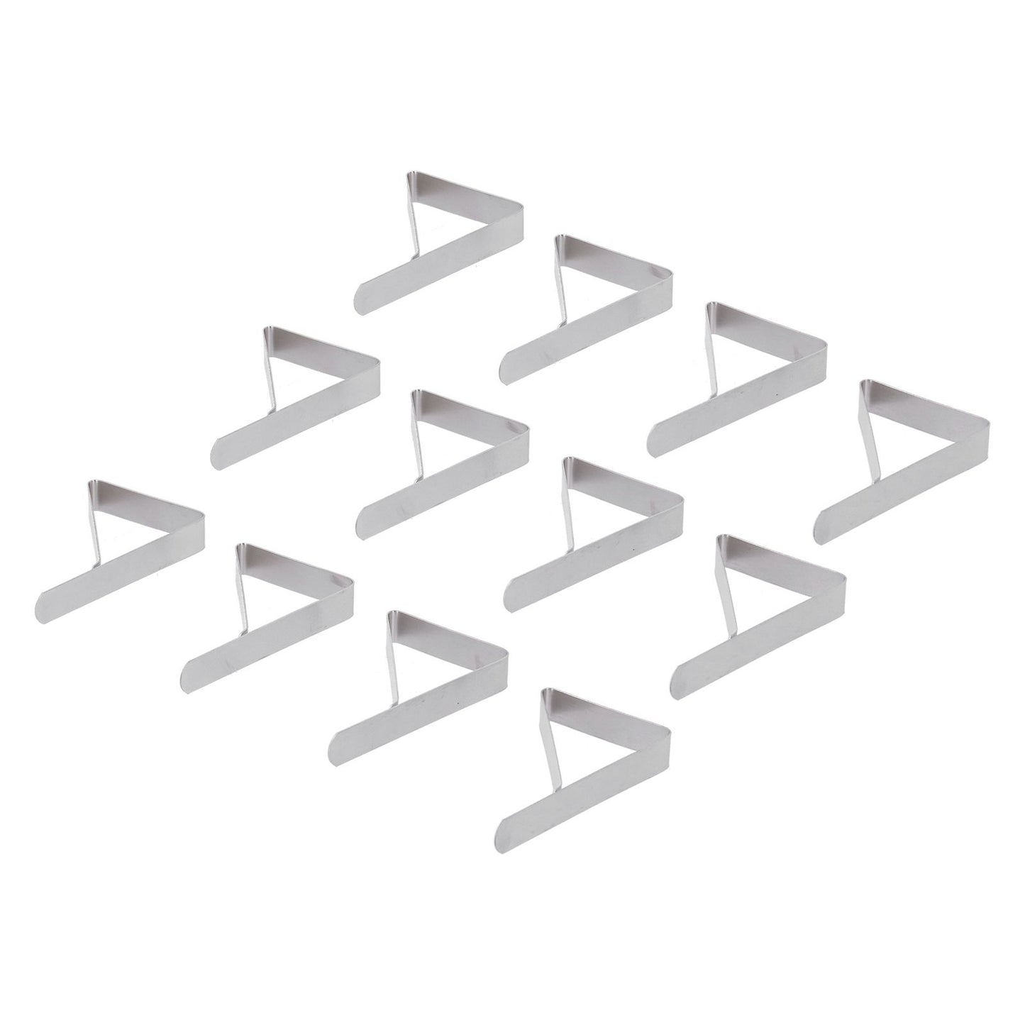 12Pcs Tablecloth Clip Stainless Steel Triangle Tablecloth Garden Dining Table Tablecloth Clip Picnics Restaurants
