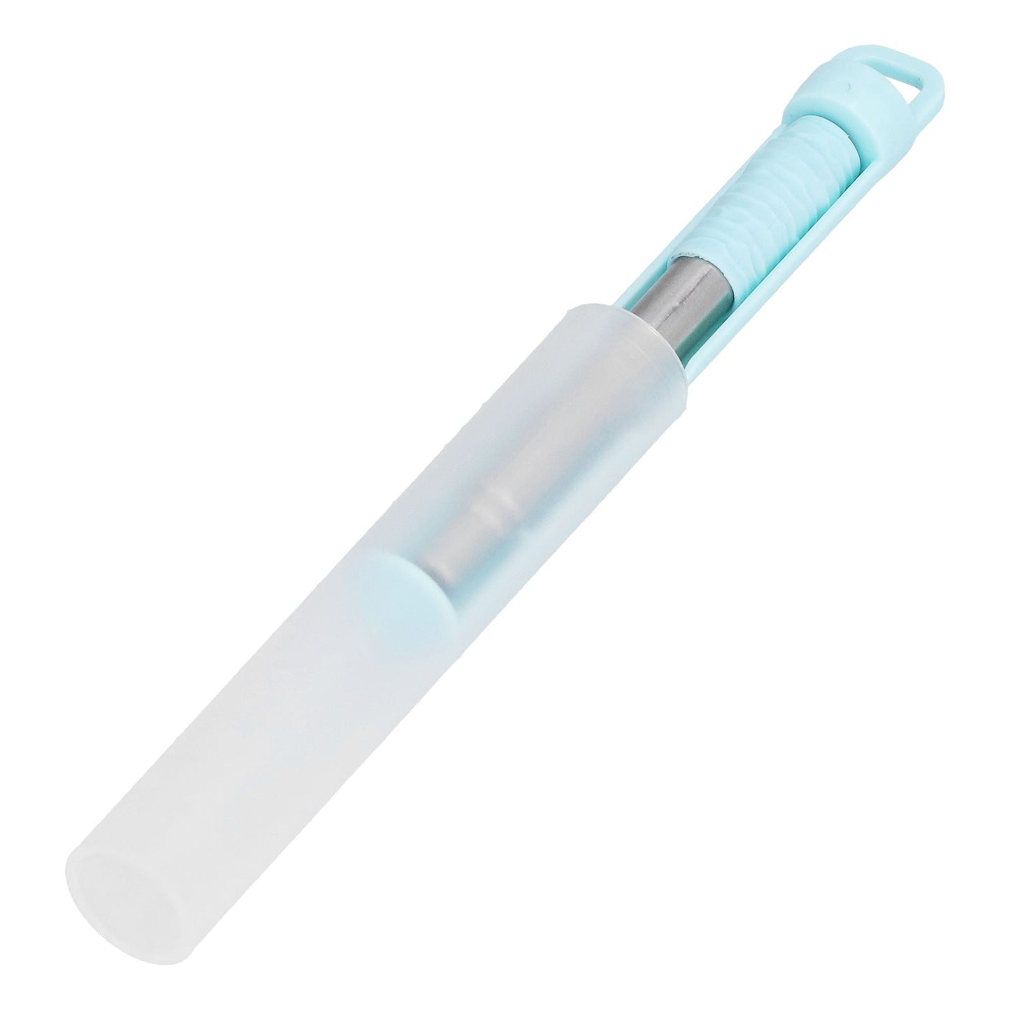 304 Stainless Steel Collapsible Straw Portable Foldable Drinking Straw Durable and Light for Coffee and DrinksBlue
