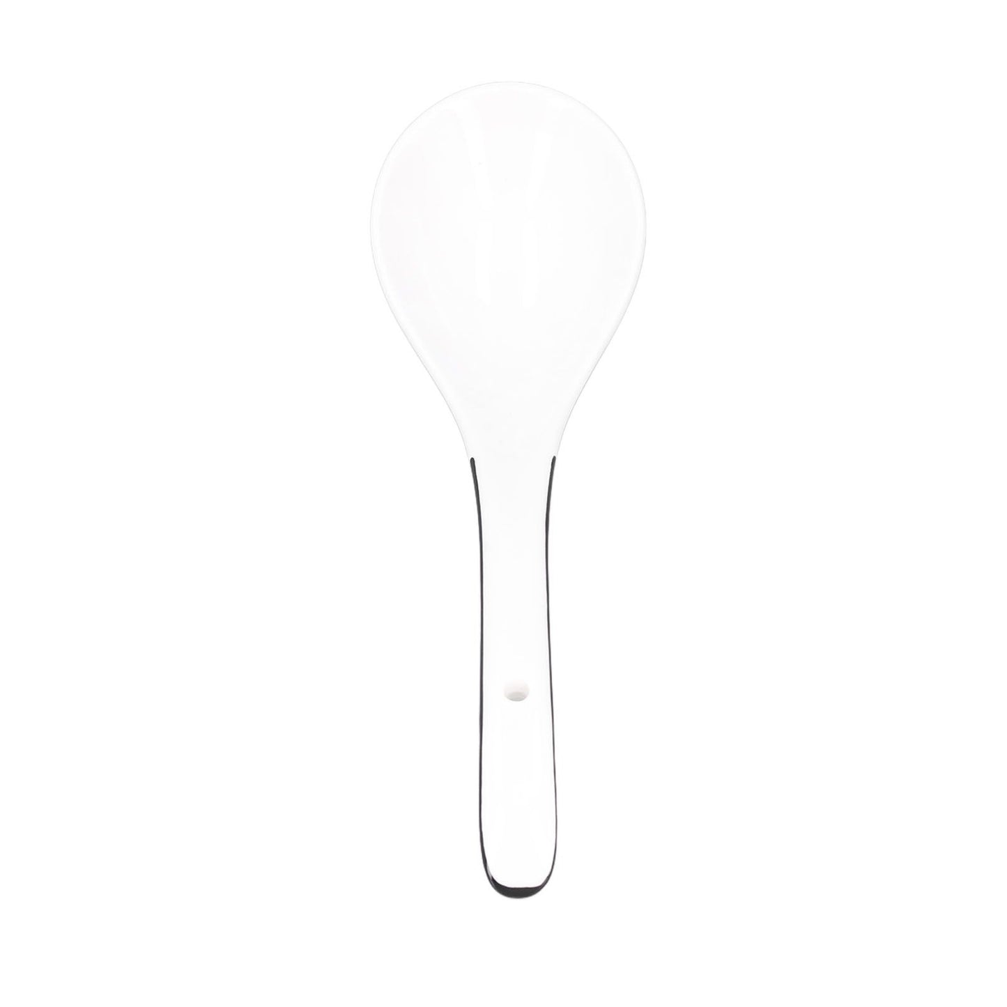 Large Porcelain Spoon White Multipurpose Long Handle Ceramic Porridge Spoon for Home Restaurant