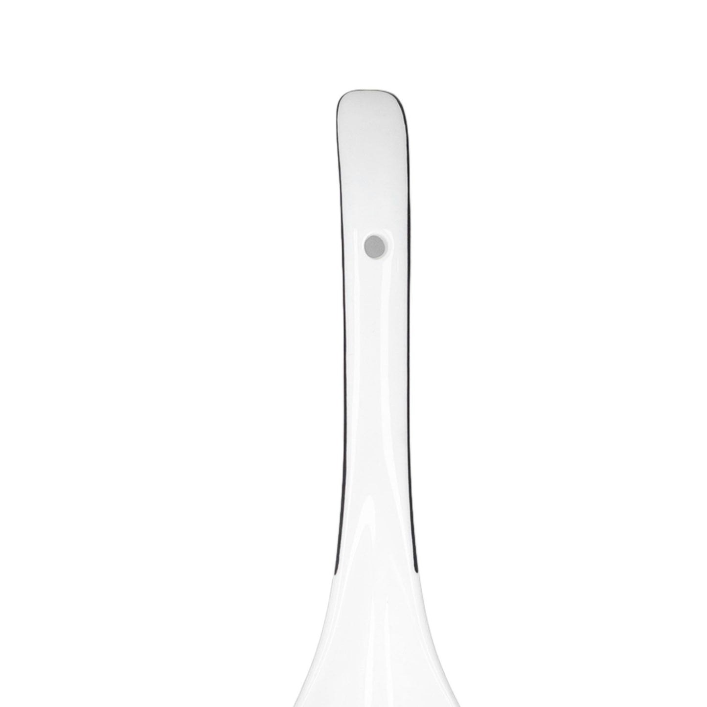 Large Porcelain Spoon White Multipurpose Long Handle Ceramic Porridge Spoon for Home Restaurant