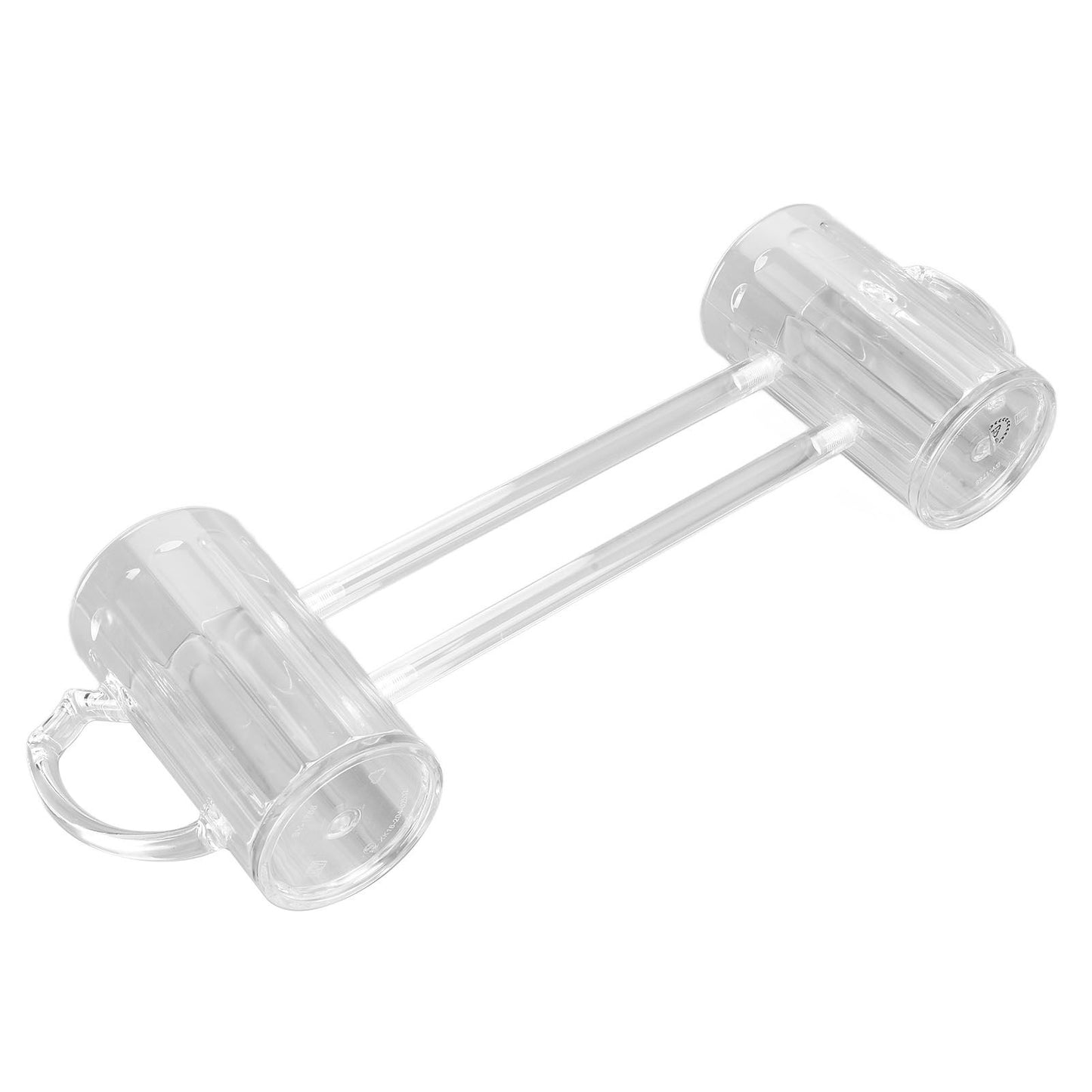 Beer Mug Siamese Anti Drop Exquisite Ergonomics Handle Glass Beer Stein with Connection Tubes for KTV Bar Home Parties