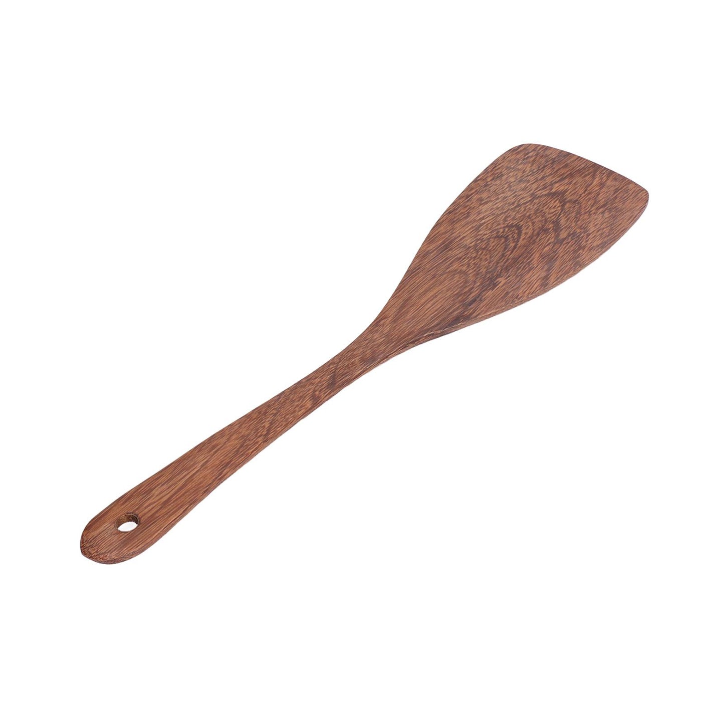 Natural Wood Long Handle Spatula Frying Spatula Round Hole Wall Mounted Kitchen UtensilOblique Spatula