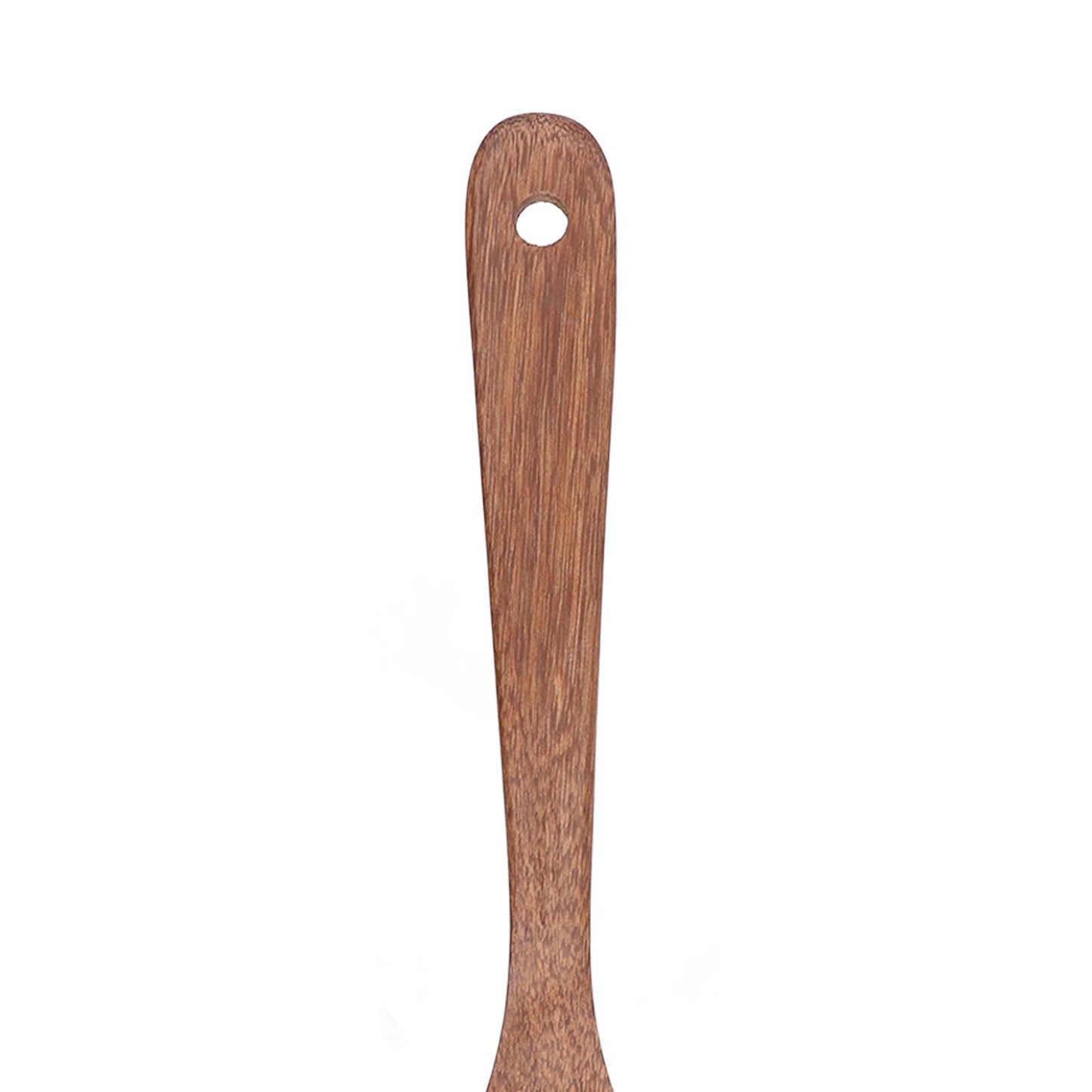 Natural Wood Long Handle Spatula Frying Spatula Round Hole Wall Mounted Kitchen UtensilLeak Spatula