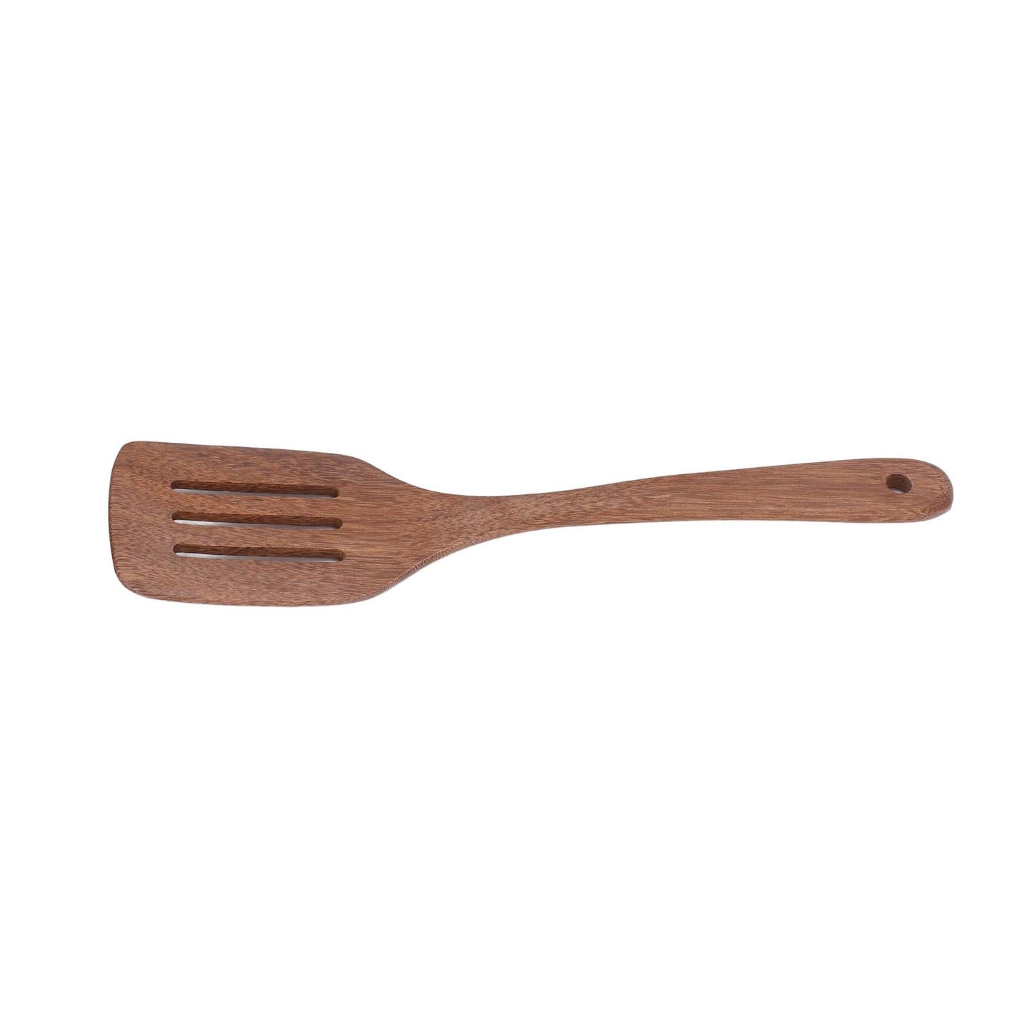 Natural Wood Long Handle Spatula Frying Spatula Round Hole Wall Mounted Kitchen UtensilLeak Spatula