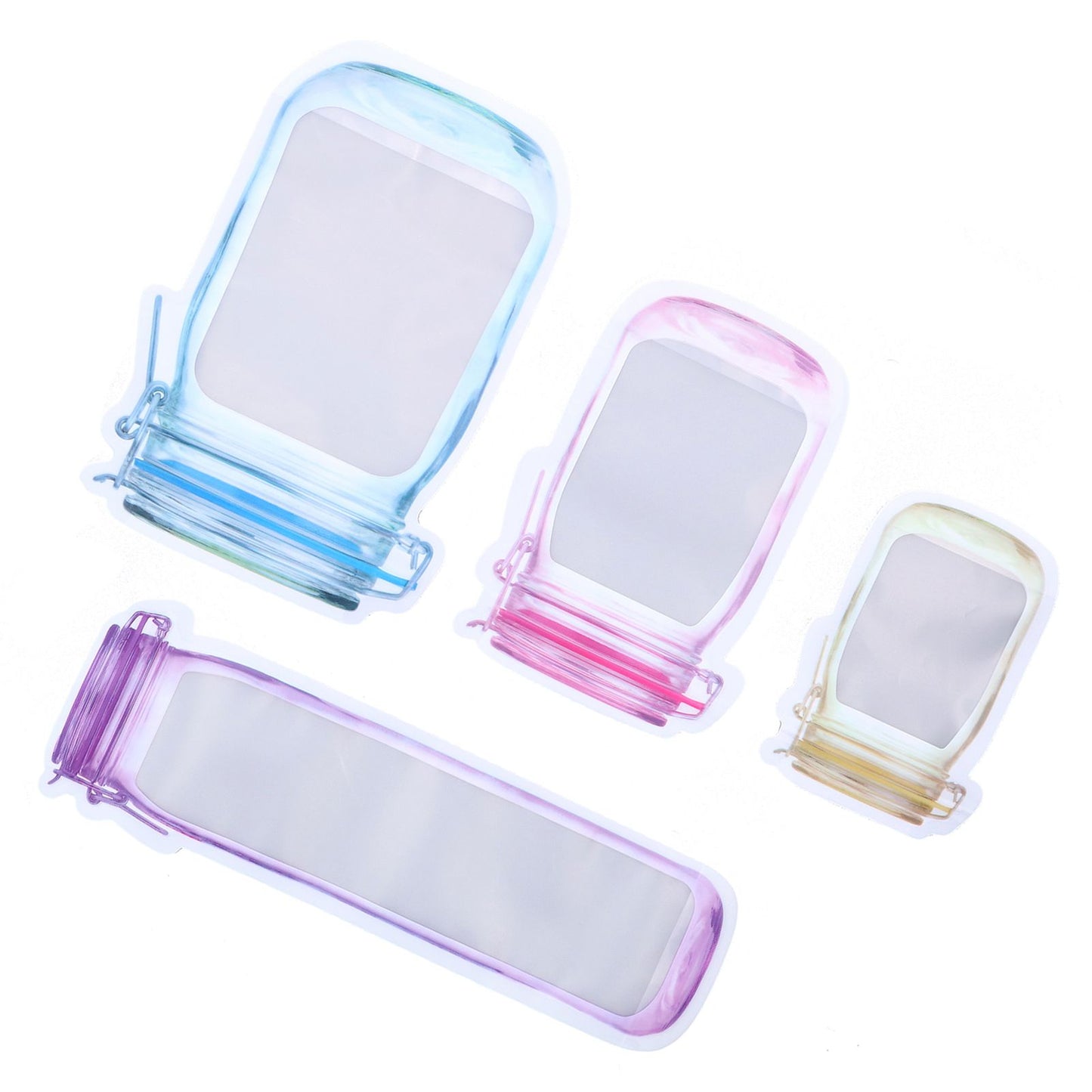 40Pcs Reusable Food Storage Bags Good Leakproofness Large Capacity Zipper Design Portable Snack Packaging Bag for Home