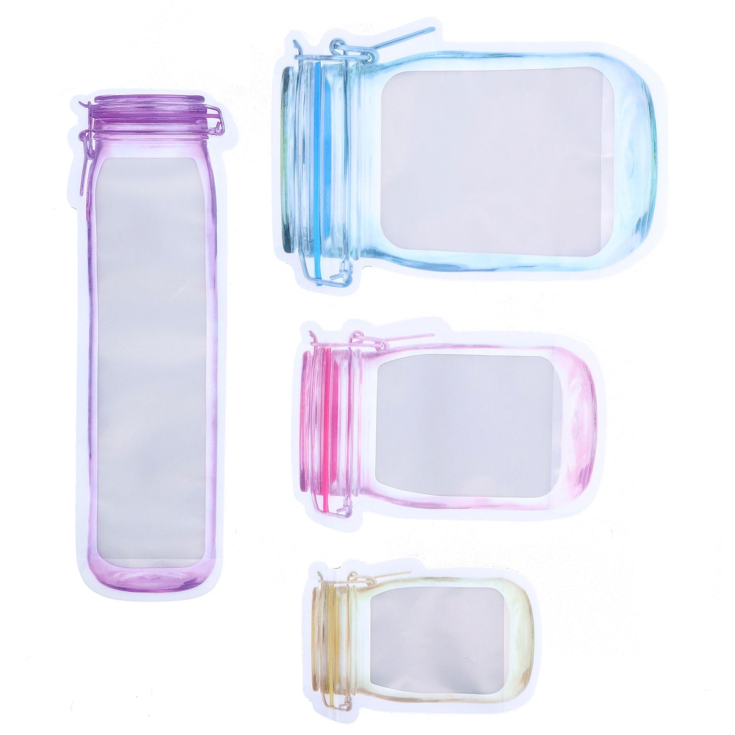 40Pcs Reusable Food Storage Bags Good Leakproofness Large Capacity Zipper Design Portable Snack Packaging Bag for Home