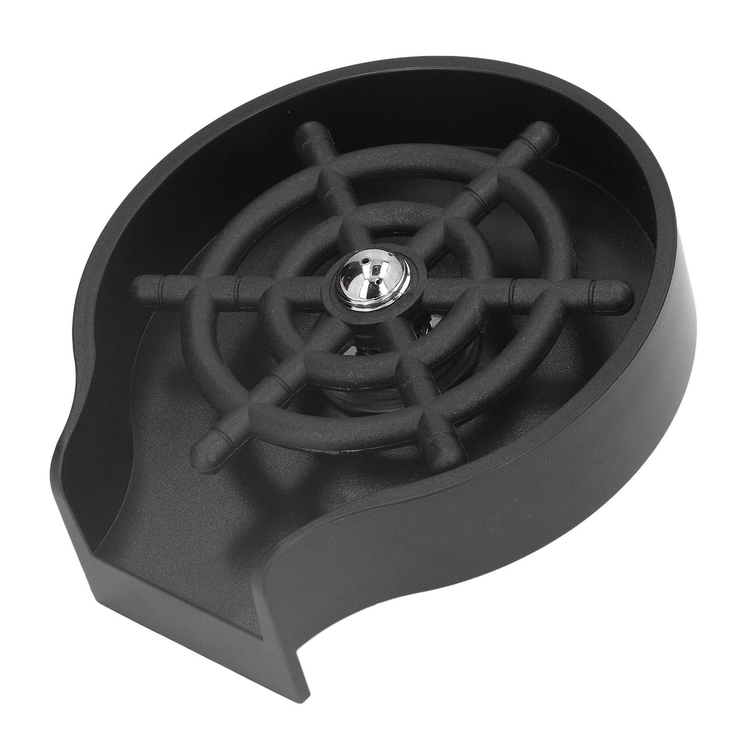 Automatic Cup Washer Black Stainless Steel Cleanfree Fashionable Pitcher Rinser for Commercial and Domestic Bars