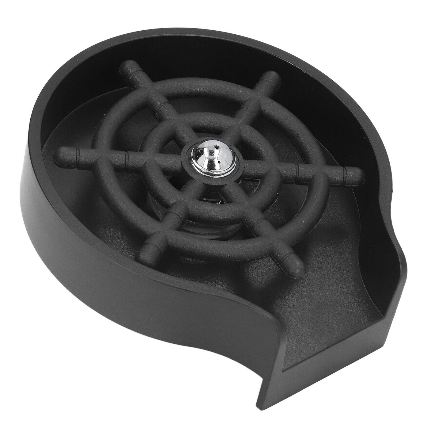 Automatic Cup Washer Black Stainless Steel Cleanfree Fashionable Pitcher Rinser for Commercial and Domestic Bars