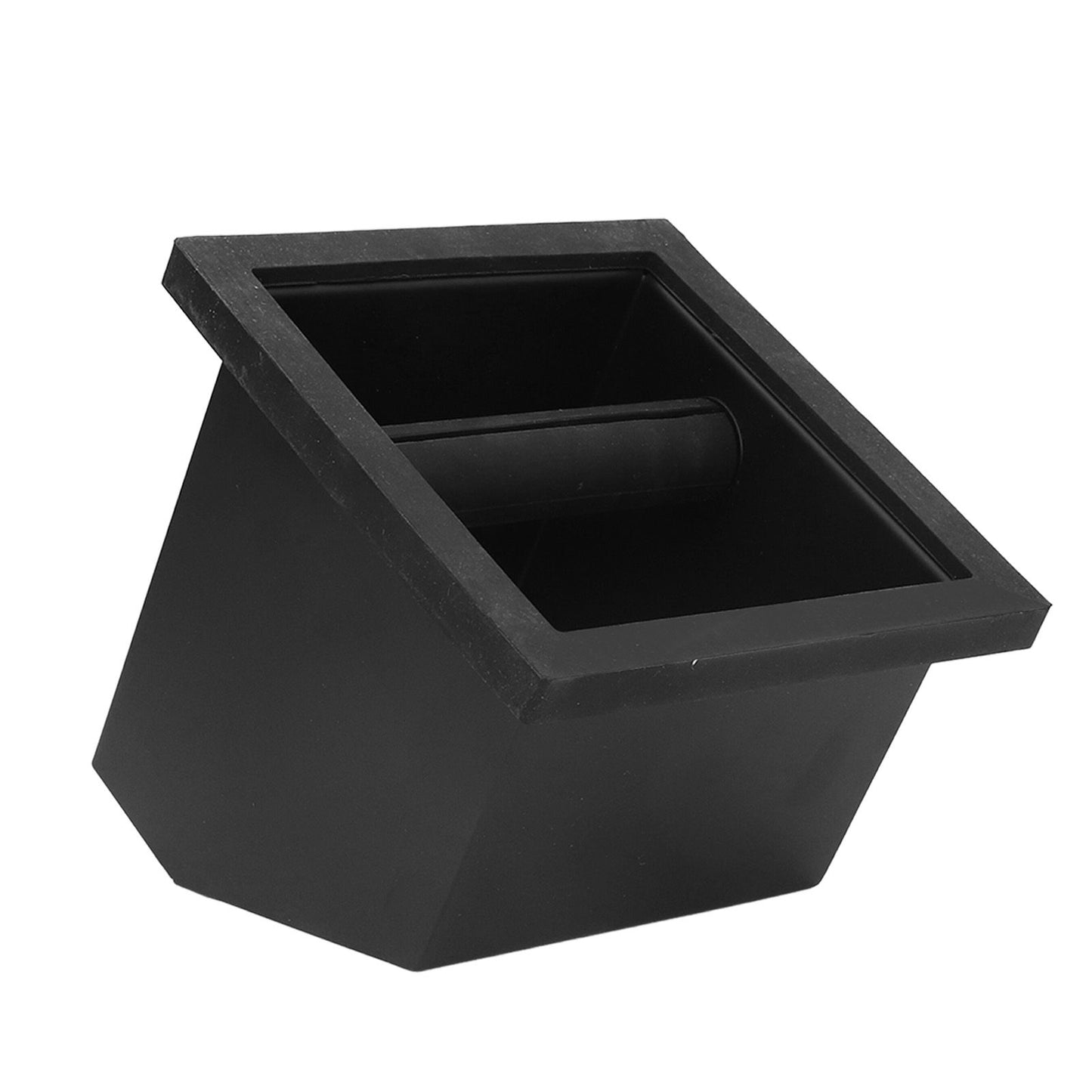 Coffee Knock Box Grounds Disposal Bin Bottomless Embedded Oblique Mouth Stainless Steel