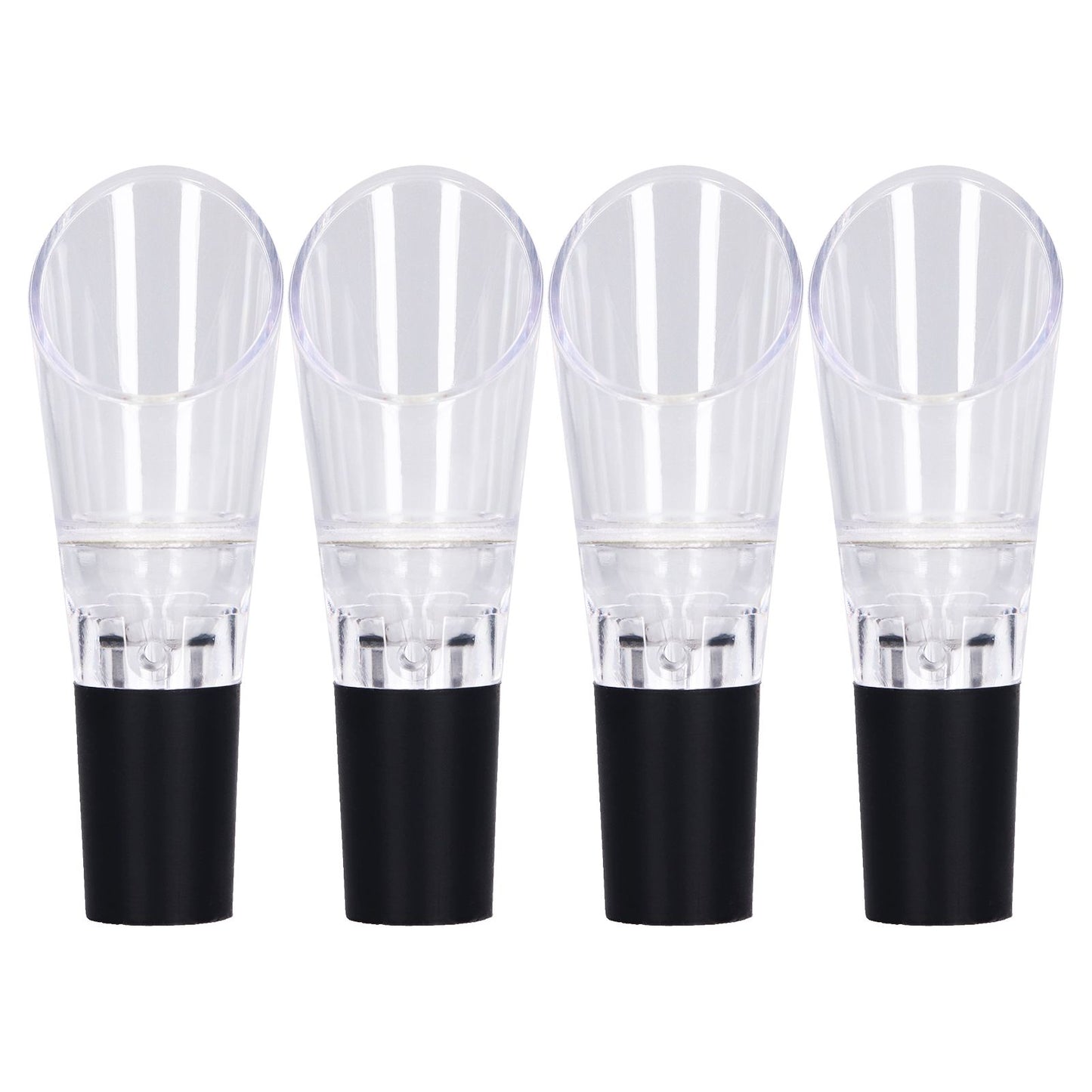 4PCS Wine Aerator Pourer PC Eco Friendly Decanter Spout Bar Accessories for Household PartySilver