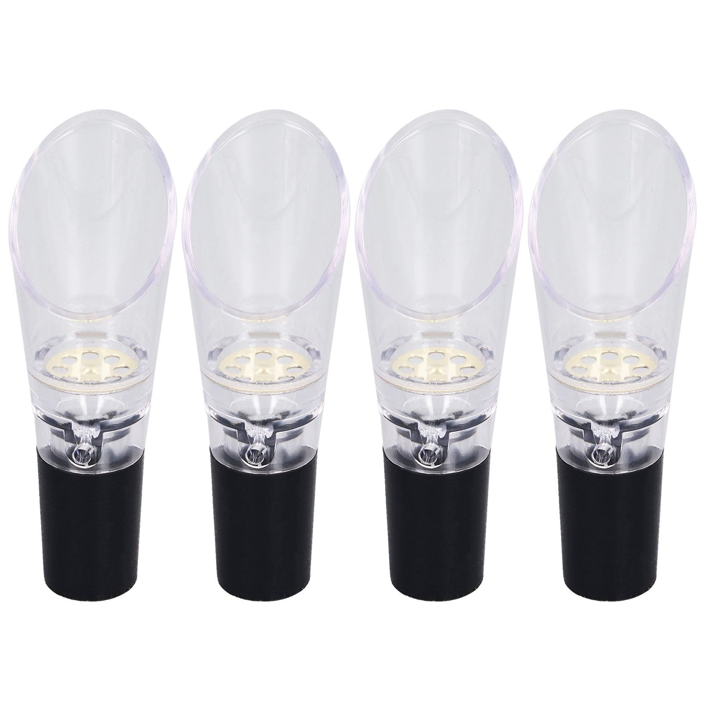 4PCS Wine Aerator Pourer PC Eco Friendly Decanter Spout Bar Accessories for Household PartyGold