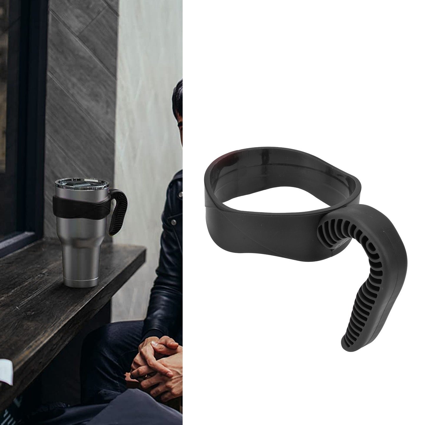 Mug Handle Plastic Ergonomic Jug Carrier Handle for 20oz‑30oz Jugs Bottles and Most Other TumblersBlack