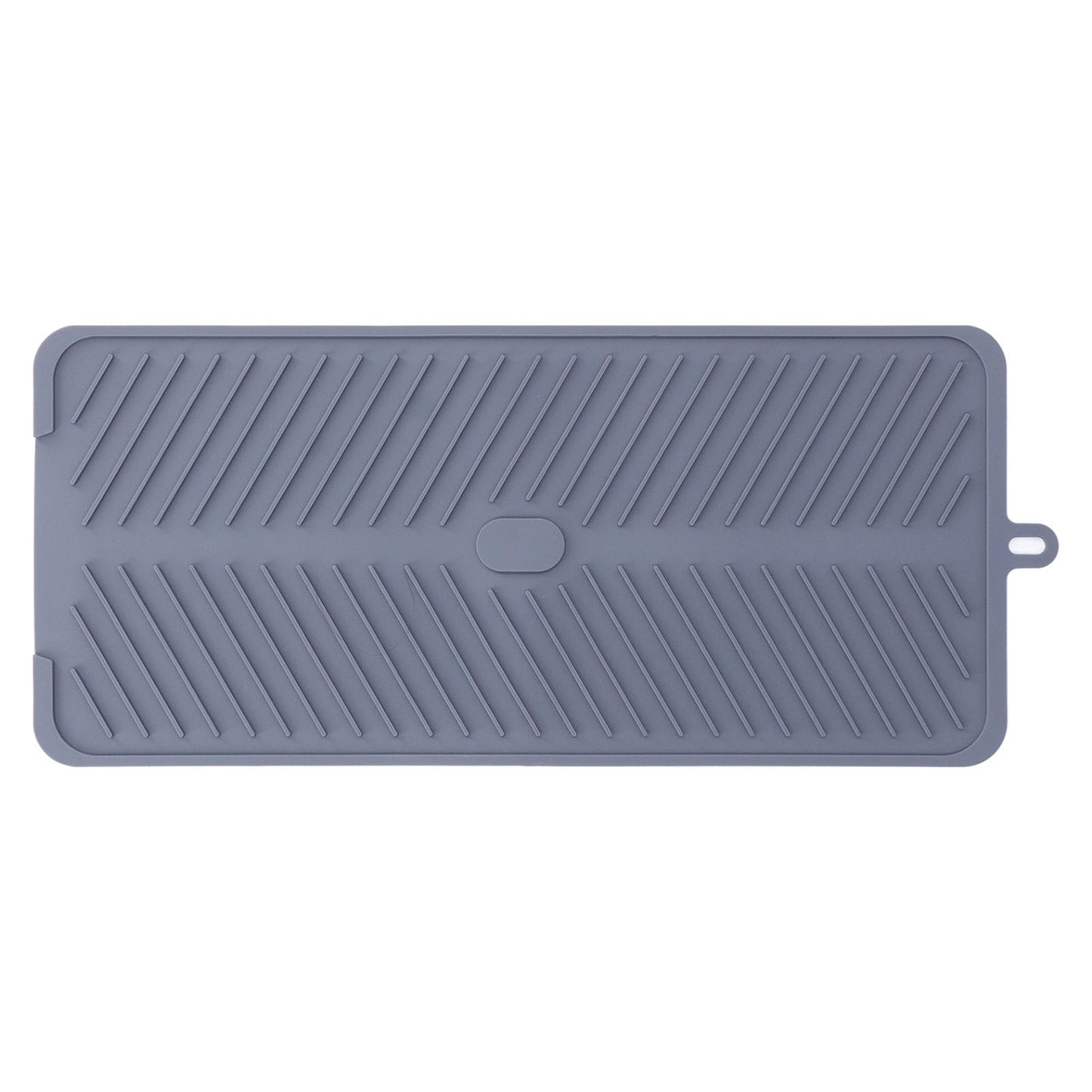 Silicone Dish Drying Mat Food Grade Silicone High Temperature Resistance Grey Dish Drainer Pad for Kitchen