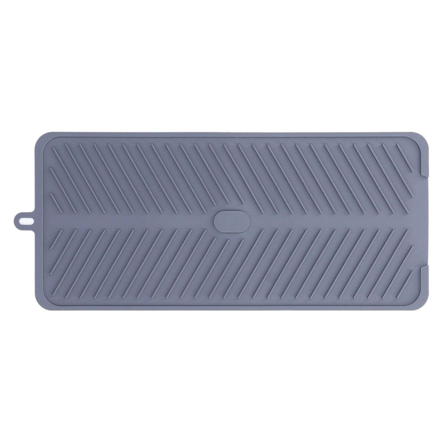 Silicone Dish Drying Mat Food Grade Silicone High Temperature Resistance Grey Dish Drainer Pad for Kitchen