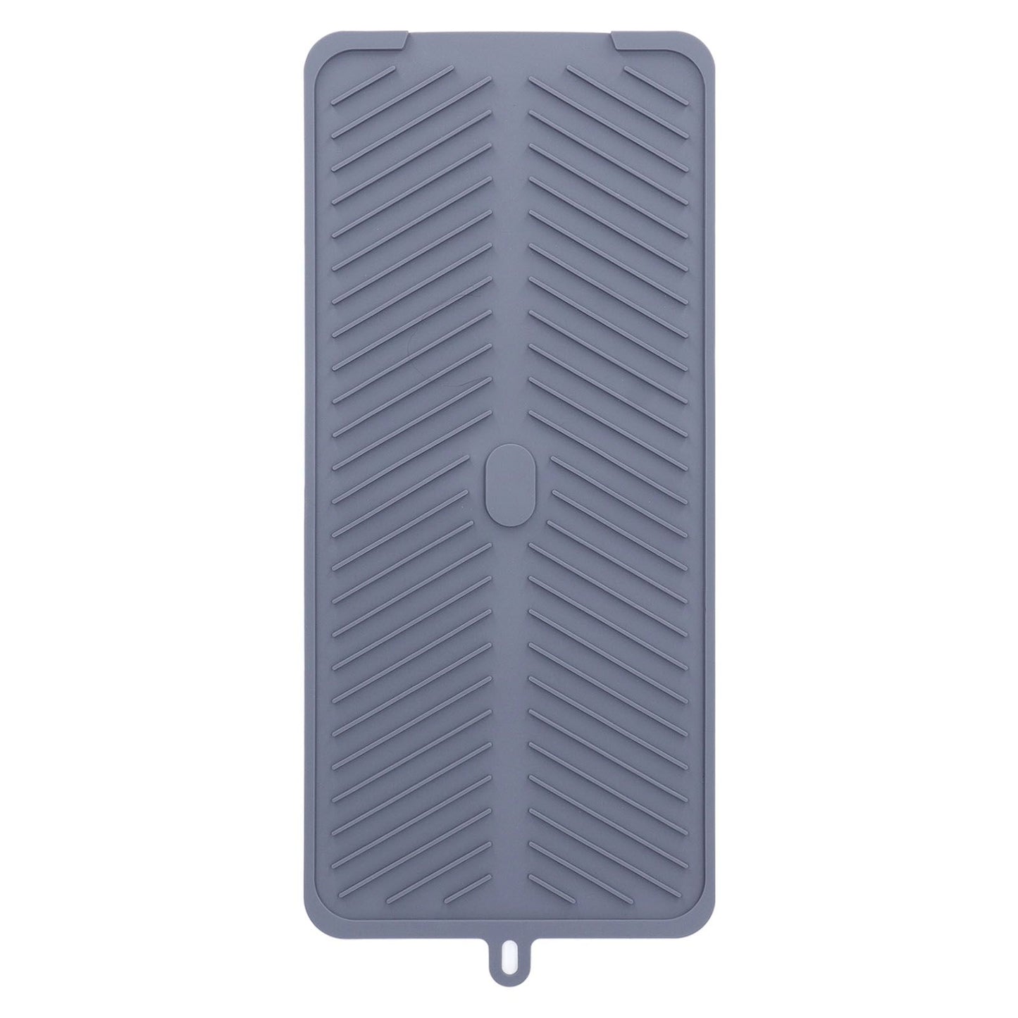 Silicone Dish Drying Mat Food Grade Silicone High Temperature Resistance Grey Dish Drainer Pad for Kitchen
