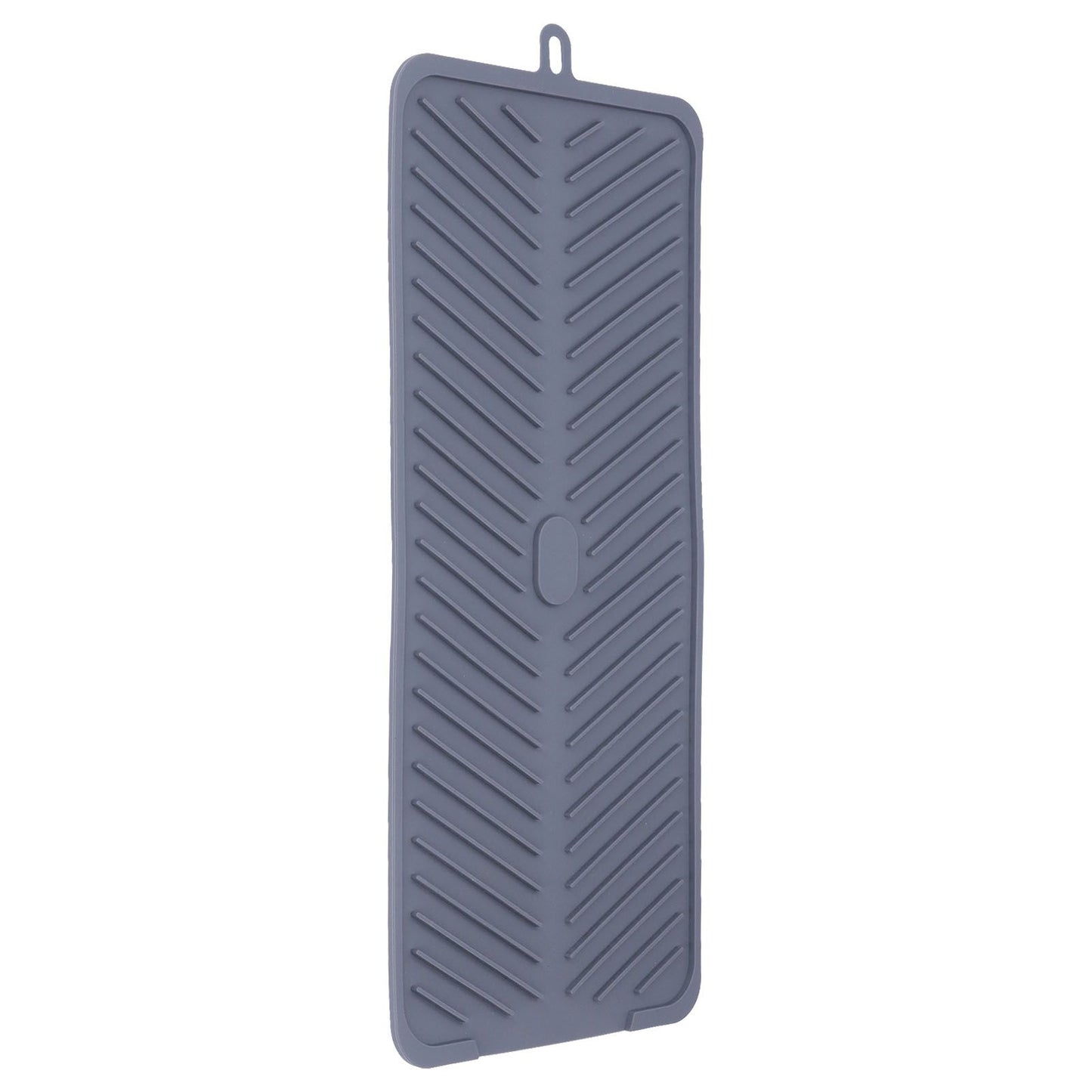 Silicone Dish Drying Mat Food Grade Silicone High Temperature Resistance Grey Dish Drainer Pad for Kitchen