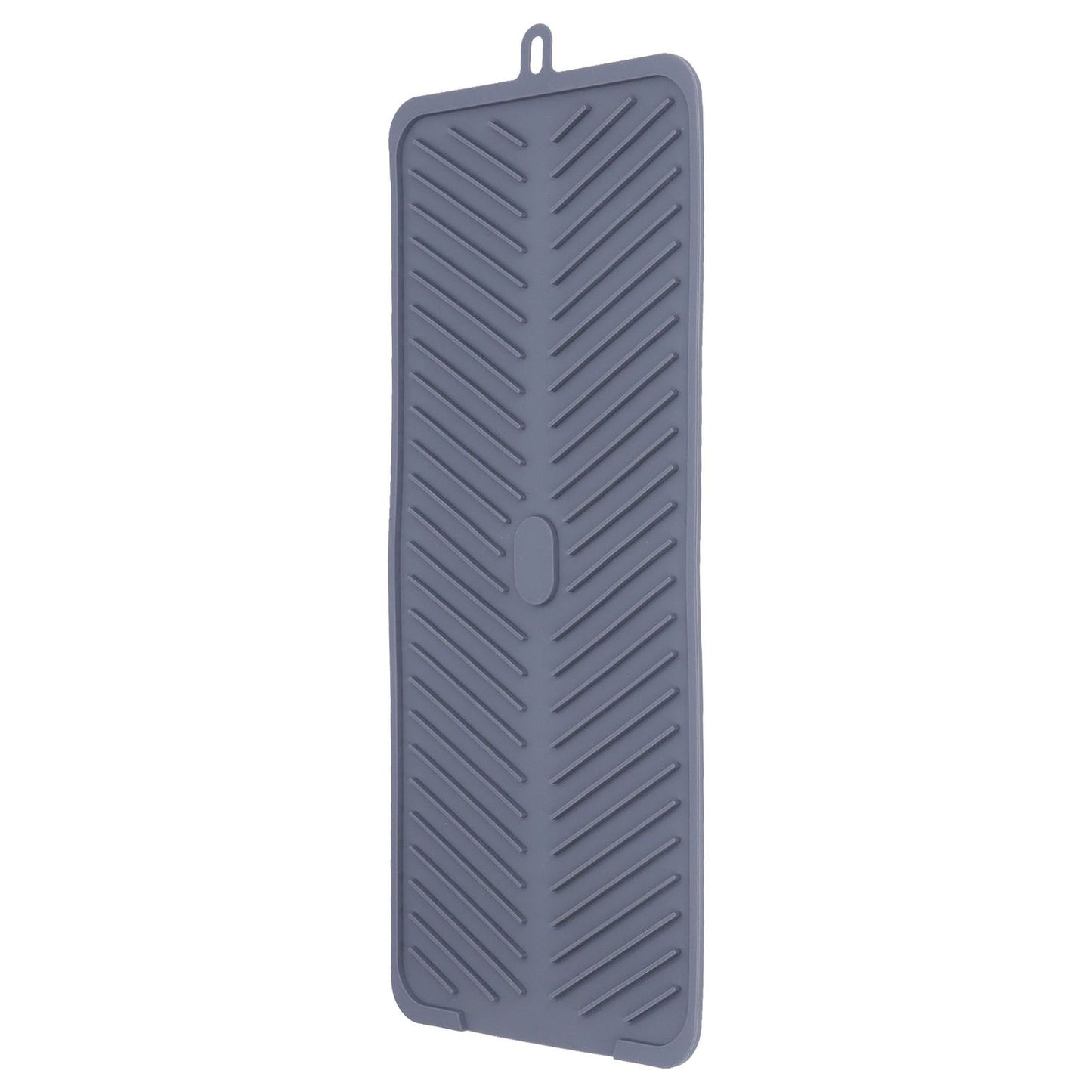 Silicone Dish Drying Mat Food Grade Silicone High Temperature Resistance Grey Dish Drainer Pad for Kitchen