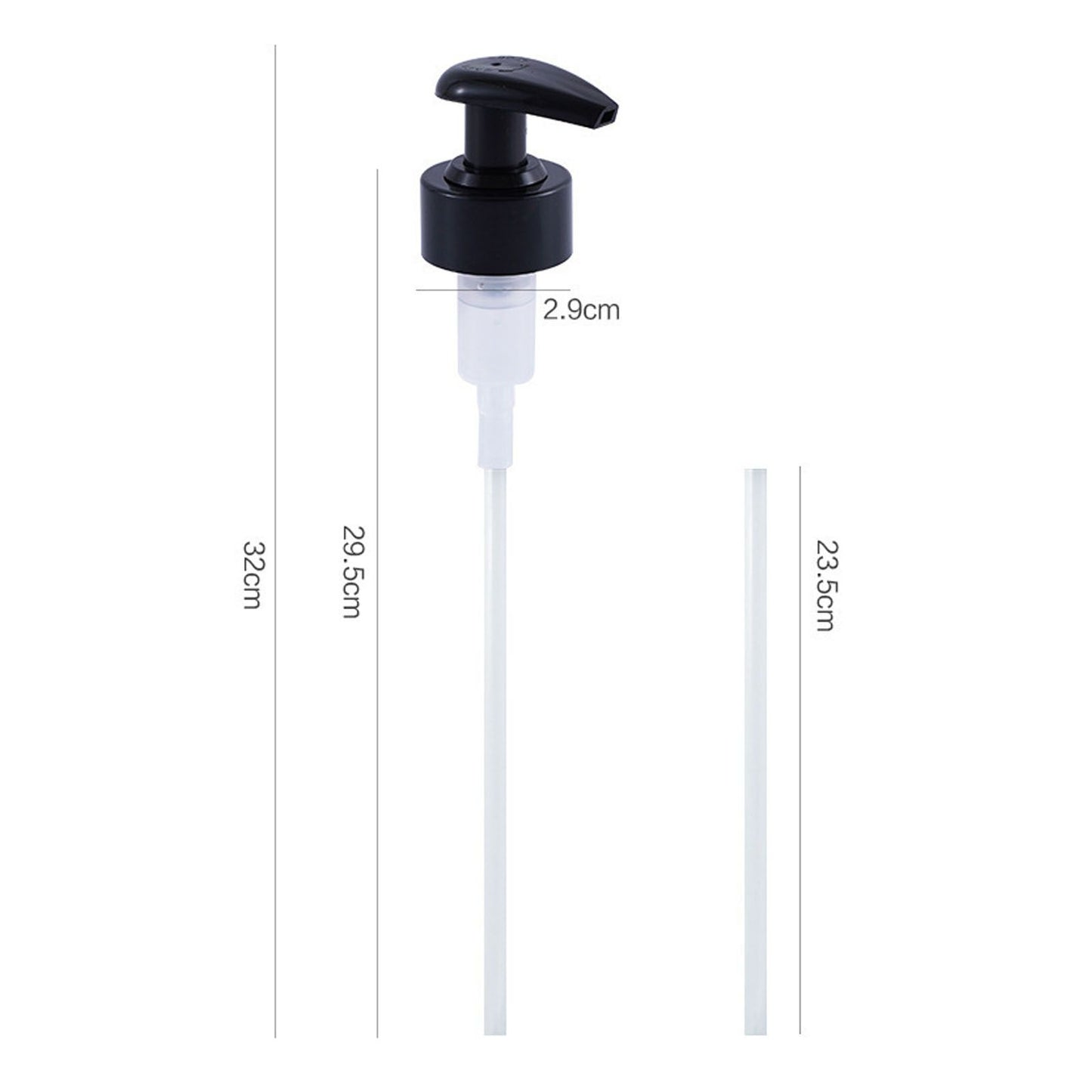 Gallon Pump Dispenser Condiment Bottle Pump Dispenser Plastic Kitchen Supplies for HouseholdBlack Caliber 2.9cm / 1.1in