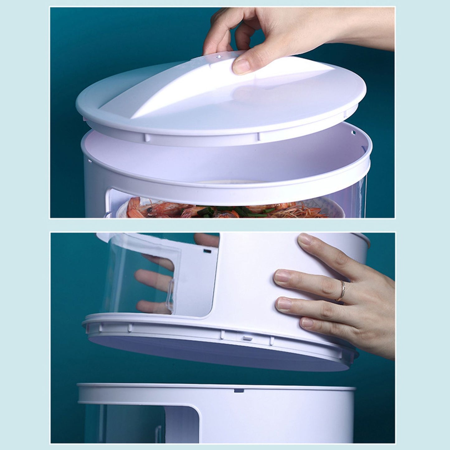 Insulated Food Cover Multilayer Heat Preservation Warm Intimate Effective Isolation Stackable Dish Cover3 Layers