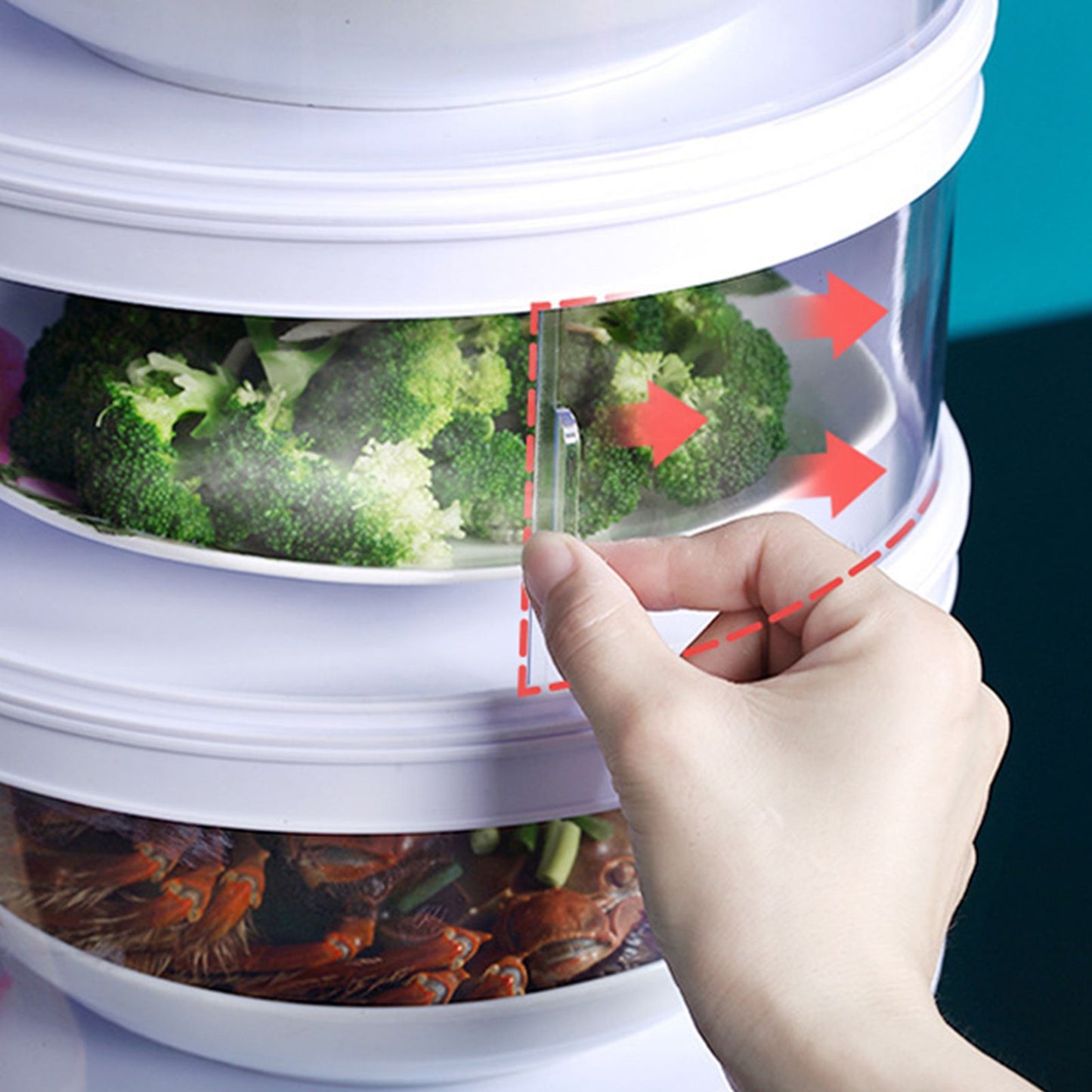 Insulated Food Cover Multilayer Heat Preservation Warm Intimate Effective Isolation Stackable Dish Cover4 Layers