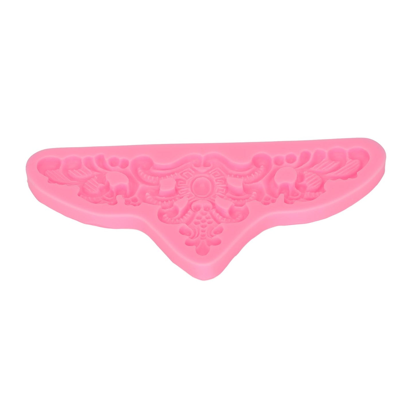 Embossed Pattern Silicone Molds Easy Demoulding Heat Resistant Flexible Odorless Scroll Border Lace Molds for DIY Cakes