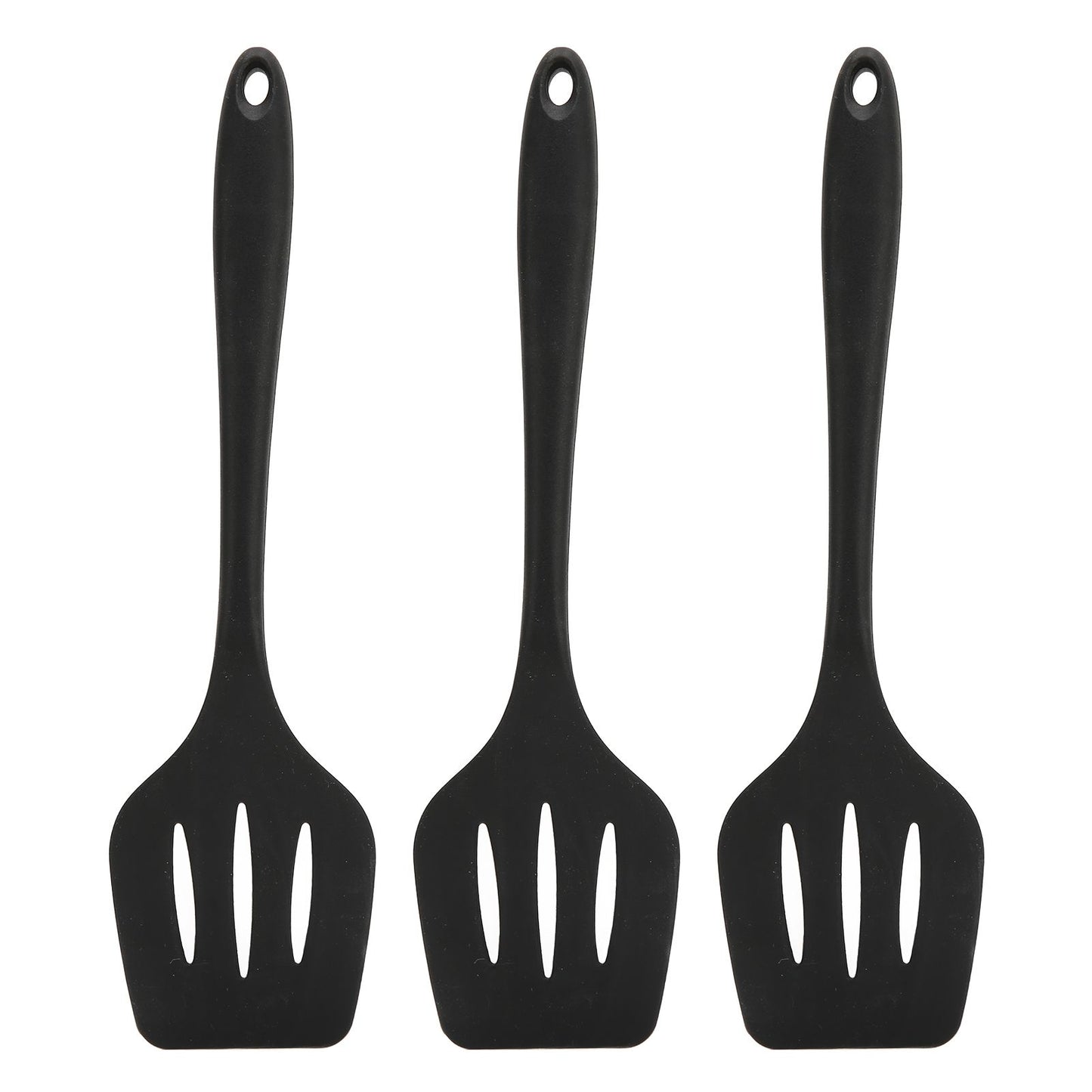 3Pcs Silicone Spatula Easy Cleaning Odorless Food Grade Silicone Slotted Turner Spatula Multifunctional Kitchen Tool