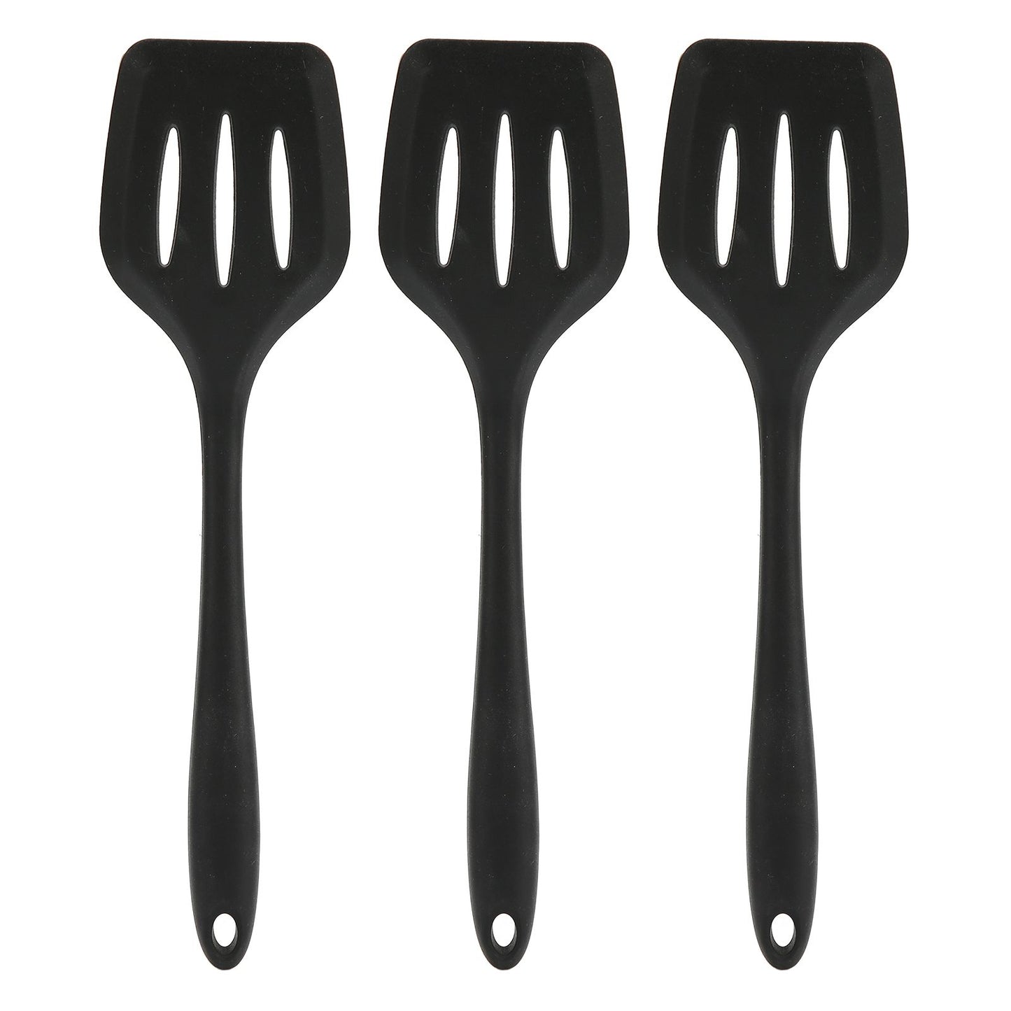 3Pcs Silicone Spatula Easy Cleaning Odorless Food Grade Silicone Slotted Turner Spatula Multifunctional Kitchen Tool