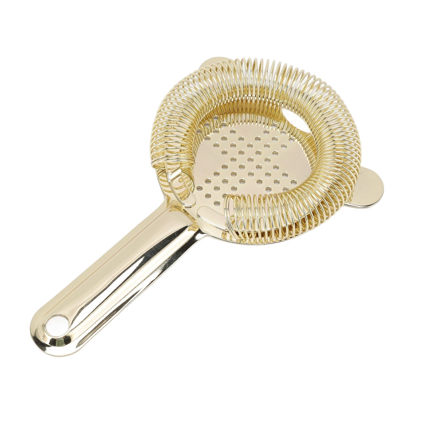 Cocktail Strainer Anti Rust Efficient Filtering 304 Stainless Steel Strainer Bar Tool for Home Mini Bars Clubs Restaurants Gold