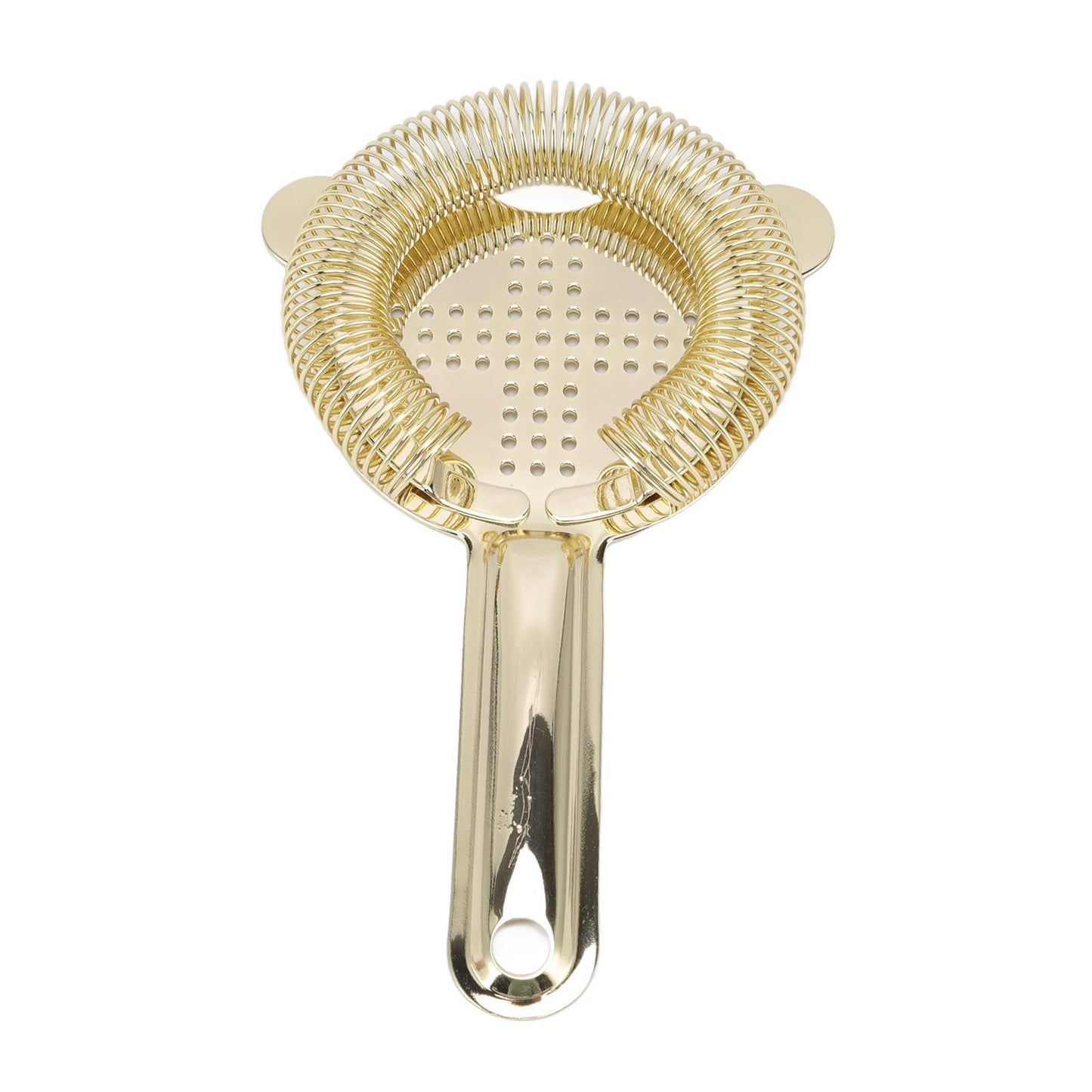 Cocktail Strainer Anti Rust Efficient Filtering 304 Stainless Steel Strainer Bar Tool for Home Mini Bars Clubs Restaurants Gold