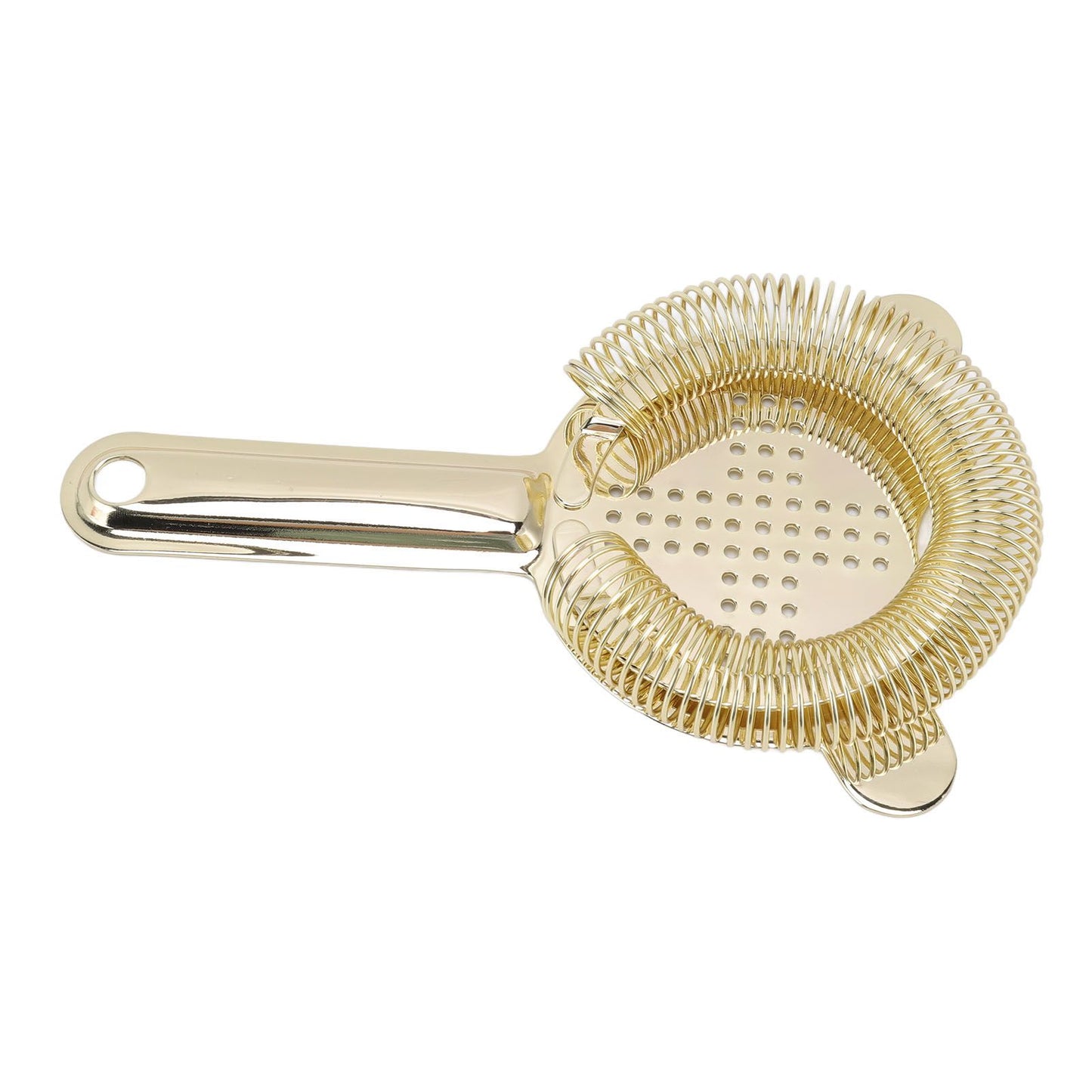 Cocktail Strainer Anti Rust Efficient Filtering 304 Stainless Steel Strainer Bar Tool for Home Mini Bars Clubs Restaurants Gold