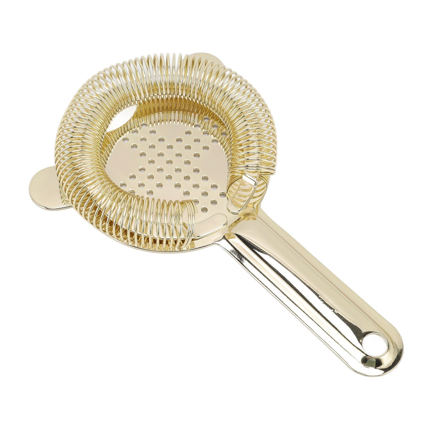 Cocktail Strainer Anti Rust Efficient Filtering 304 Stainless Steel Strainer Bar Tool for Home Mini Bars Clubs Restaurants Gold