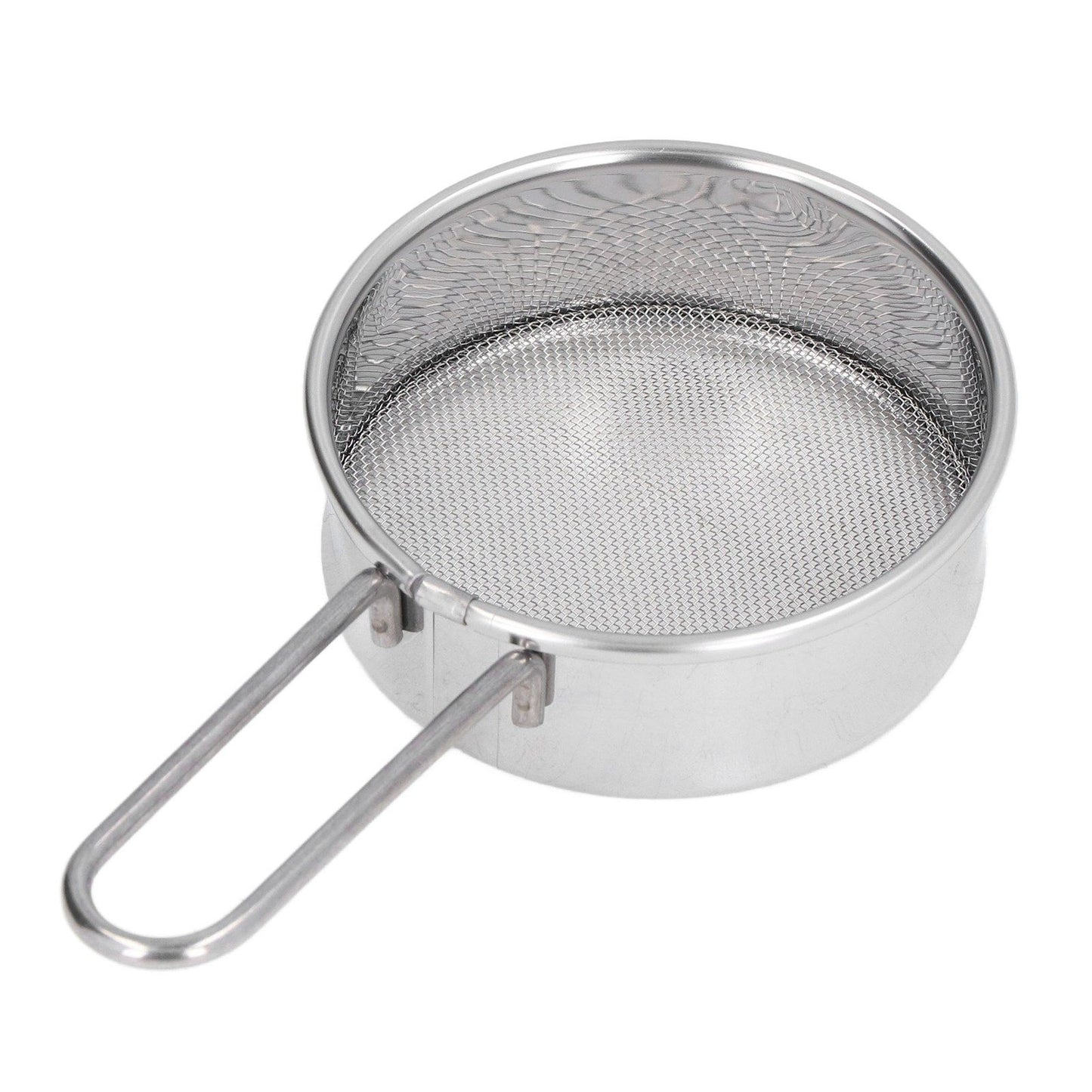 Mini Round Flour Sieve 304 Stainless Steel Fine 40 Mesh Small Professional Flour Strainer for Home Bakeries Cake Shops One Mini Flour Sieve