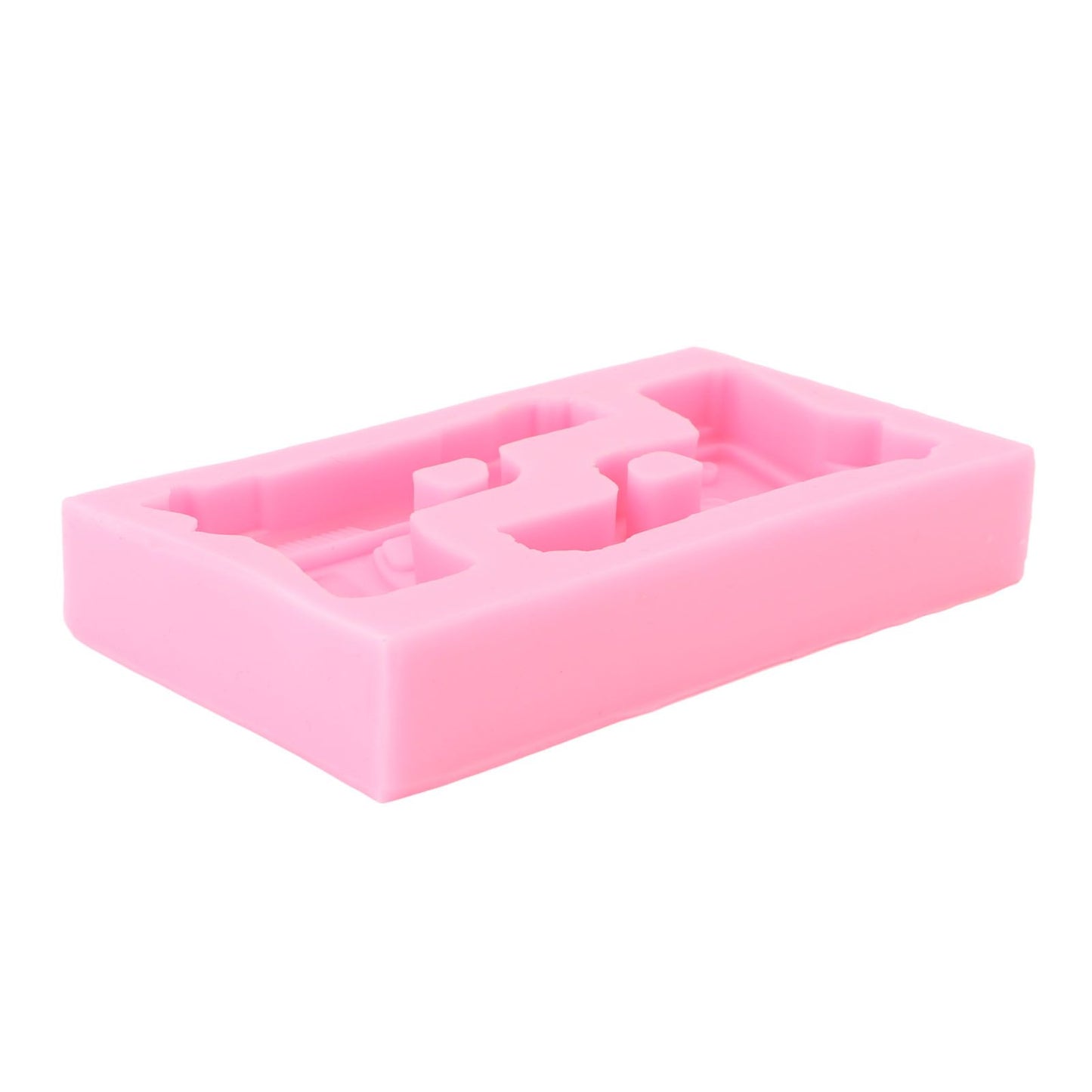 3D Weapon Shape Silicone Molds Pistol Shaped Baking Molds for Making Cake Chocolate Candy Crafting Pink