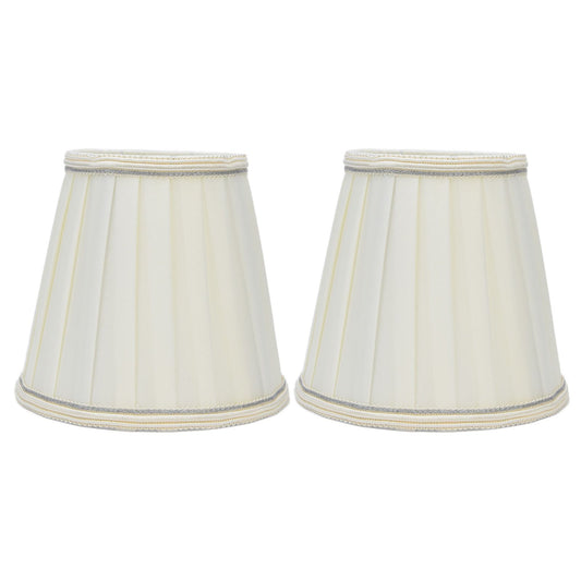 2 Pcs Double Small Lamp Shade Clip On Bulb Comfortable Material Barrel Fabric Lampshade for Table Chandelier Wall LampPX33