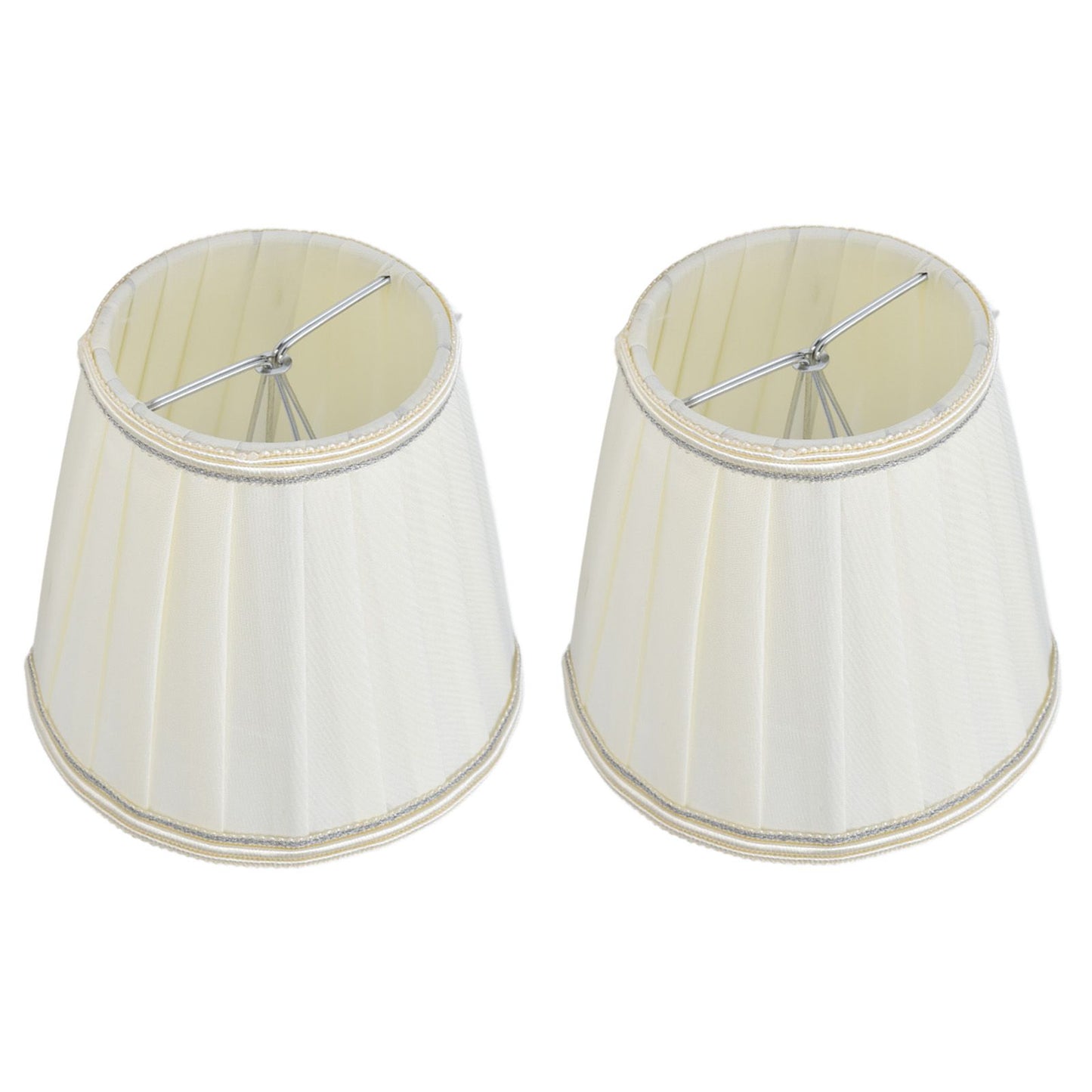 2 Pcs Double Small Lamp Shade Clip On Bulb Comfortable Material Barrel Fabric Lampshade for Table Chandelier Wall LampPX33