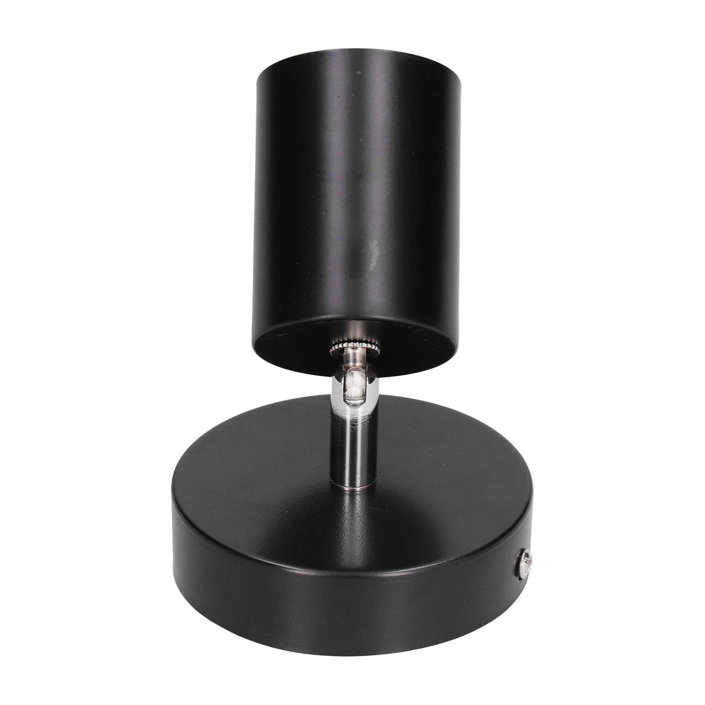 GU10 Spotlight Base Single Head Wrought Iron Adjustable Track Light Holder for Bedroom Shopping Mall 85‑265VBlack