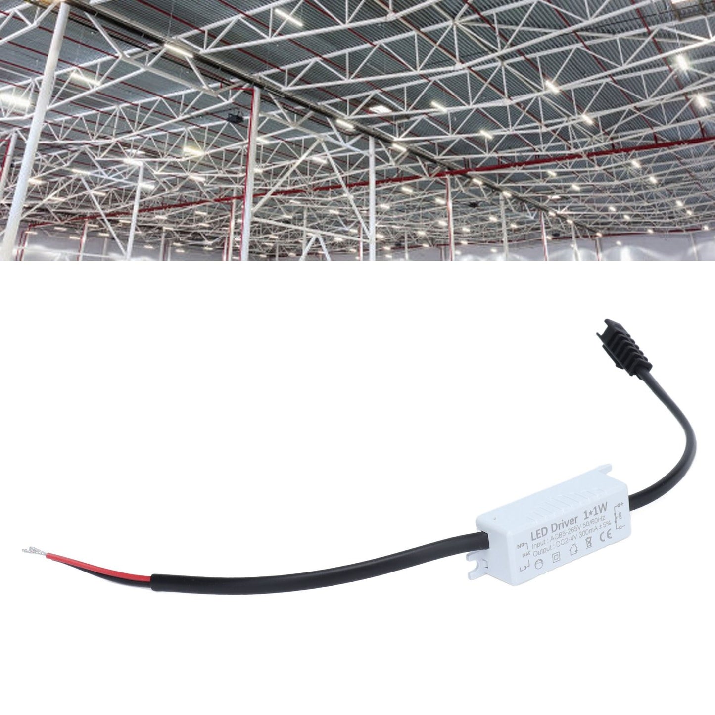 LED Driver 1x1W Power Supply Transformer Adapter AC85‑265V to 2‑4VDC LED Power Driver for LED Light Computer Project