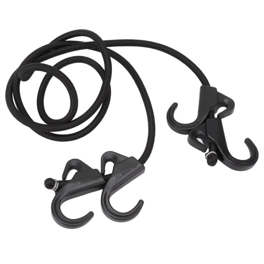Camping Rope Strap UV Resistant POM Material Black Hooks Function Bungee Cords for Luggage Bundling