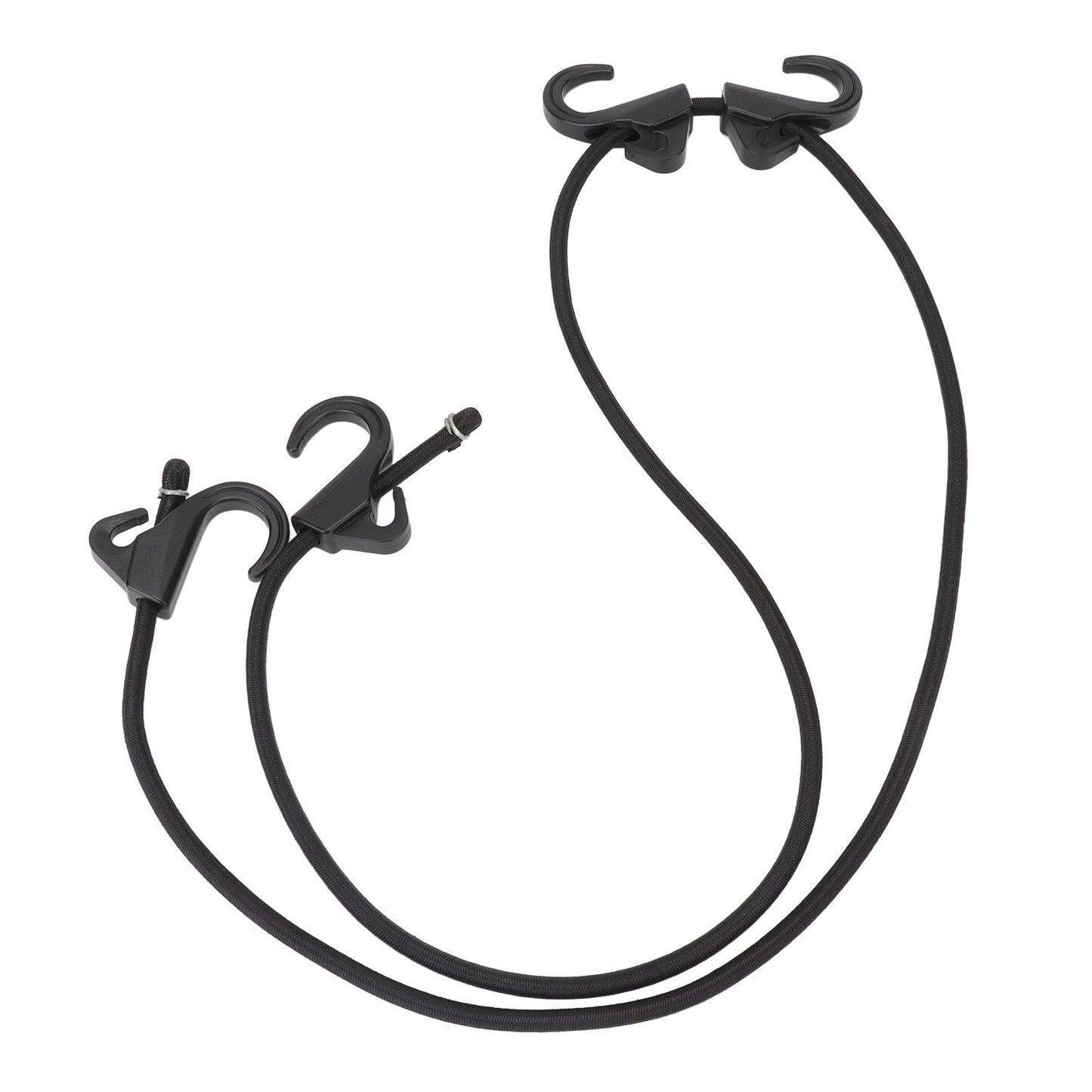 Camping Rope Strap UV Resistant POM Material Black Hooks Function Bungee Cords for Luggage Bundling