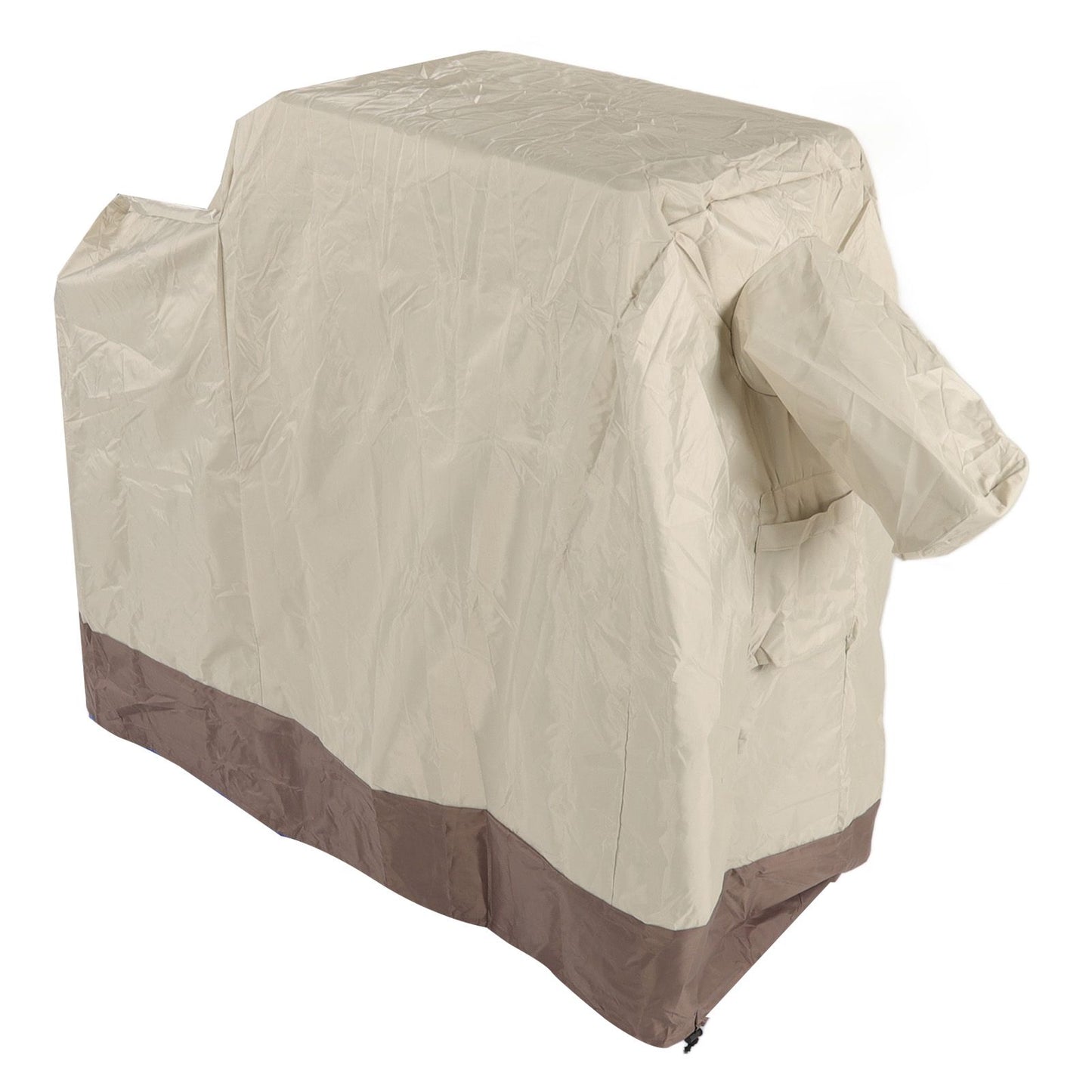Grill Cover 420D Silver Coated Oxford Cloth Barbecue Cover Waterproof Dustproof Outdoor BBQ Grill Cover Beige Brown 104x68.5x124cm