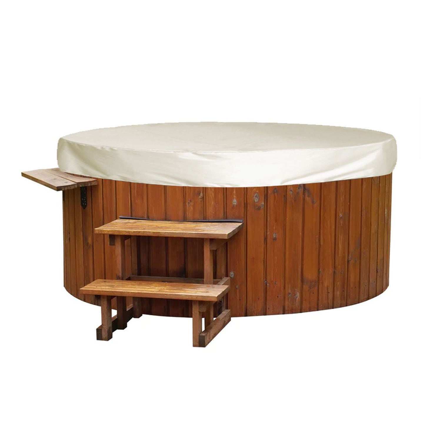 Outdoor Furniture Dust Covers Round Bathtub Cover 190 Silver Polyester Taffeta Hot Tub Waterproof Cover 210x30cm Beige