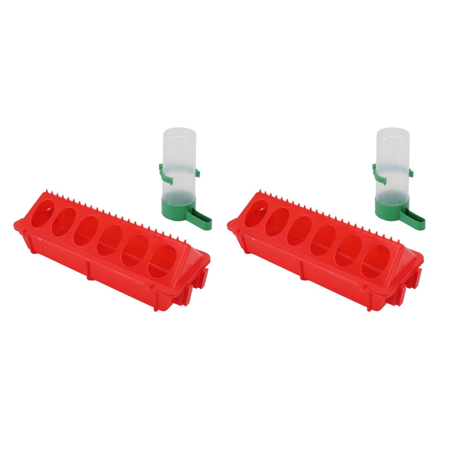 2Set Flip Top Chick Birds Water Feeder PP Chicken Trough Automatic Feeder with Splatter Proof Cover Poultry Equipment M Waterer 90ML