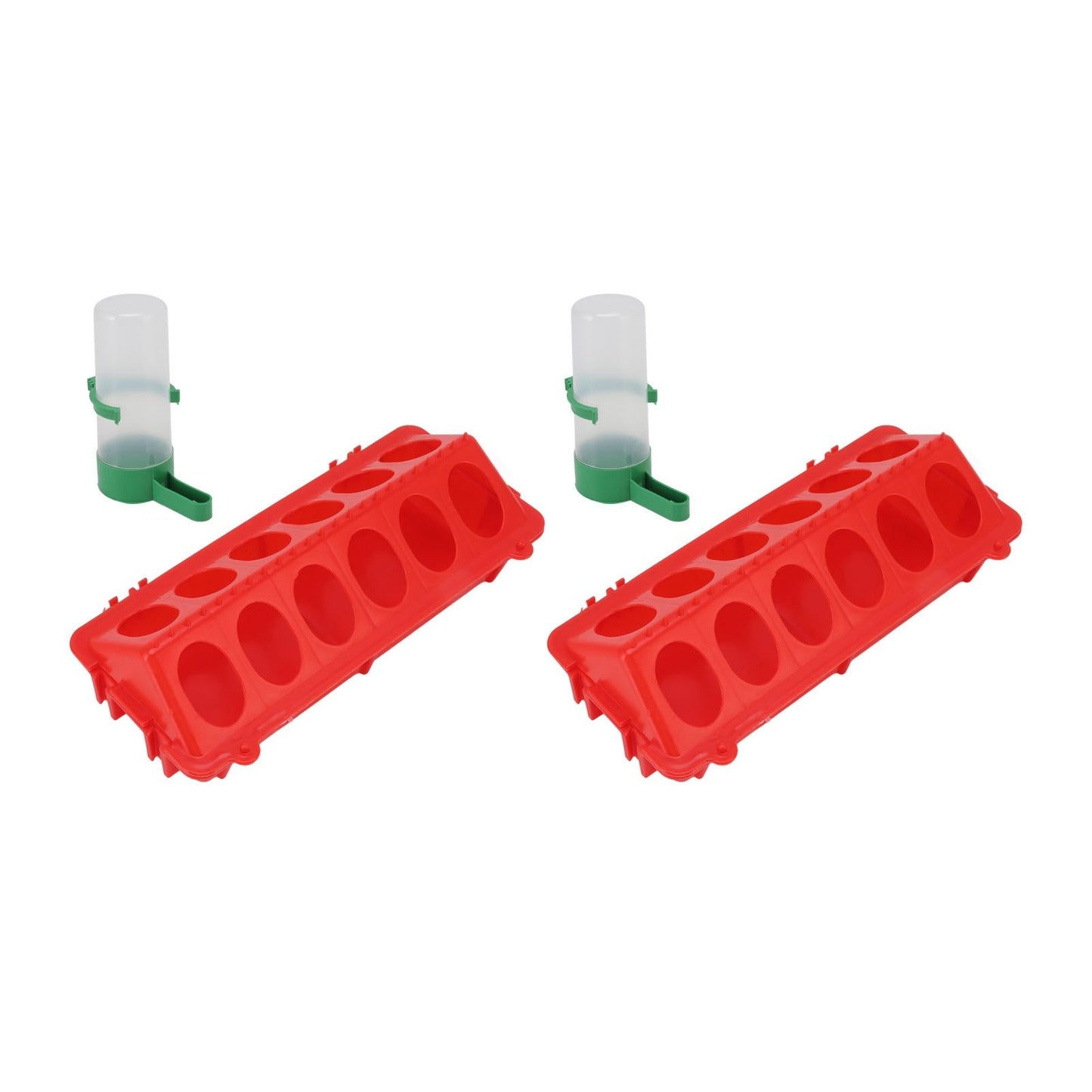 2Set Flip Top Chick Birds Water Feeder PP Chicken Trough Automatic Feeder with Splatter Proof Cover Poultry Equipment S Waterer 60ML