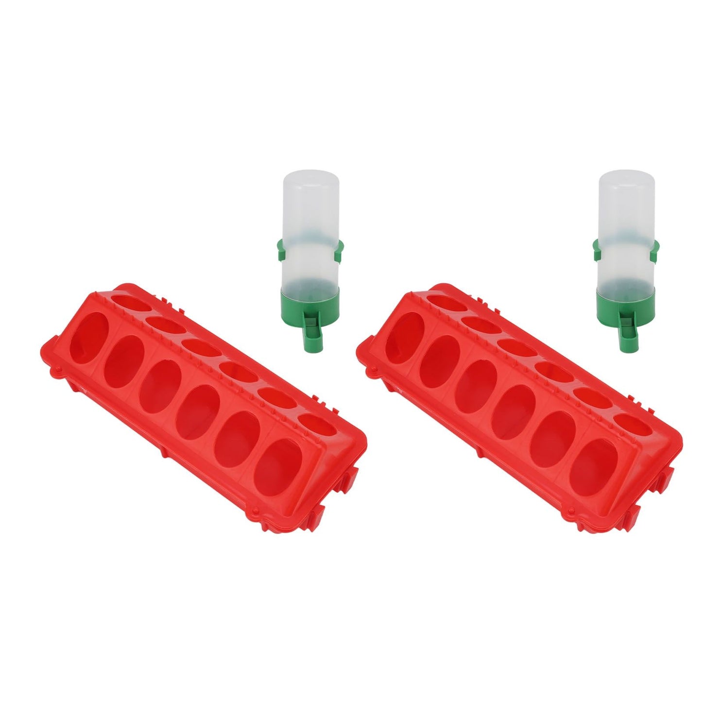 2Set Flip Top Chick Birds Water Feeder PP Chicken Trough Automatic Feeder with Splatter Proof Cover Poultry Equipment S Waterer 60ML