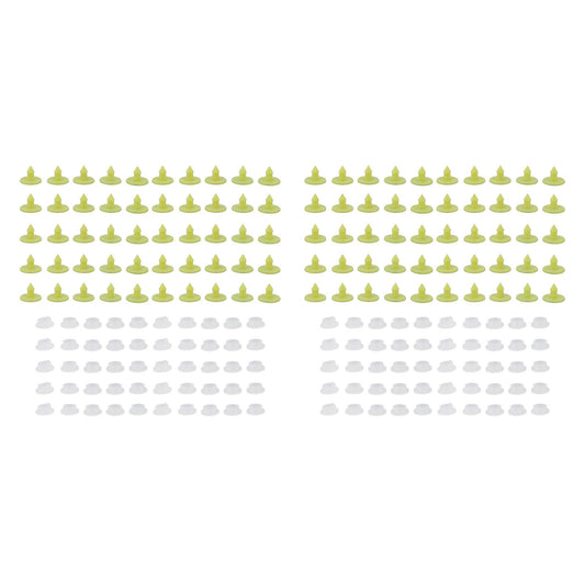 100PCS Livestock Ear Tag Bright Yellow PP Fadeless Reusable Universal Animal Ear Tag for Rabbit